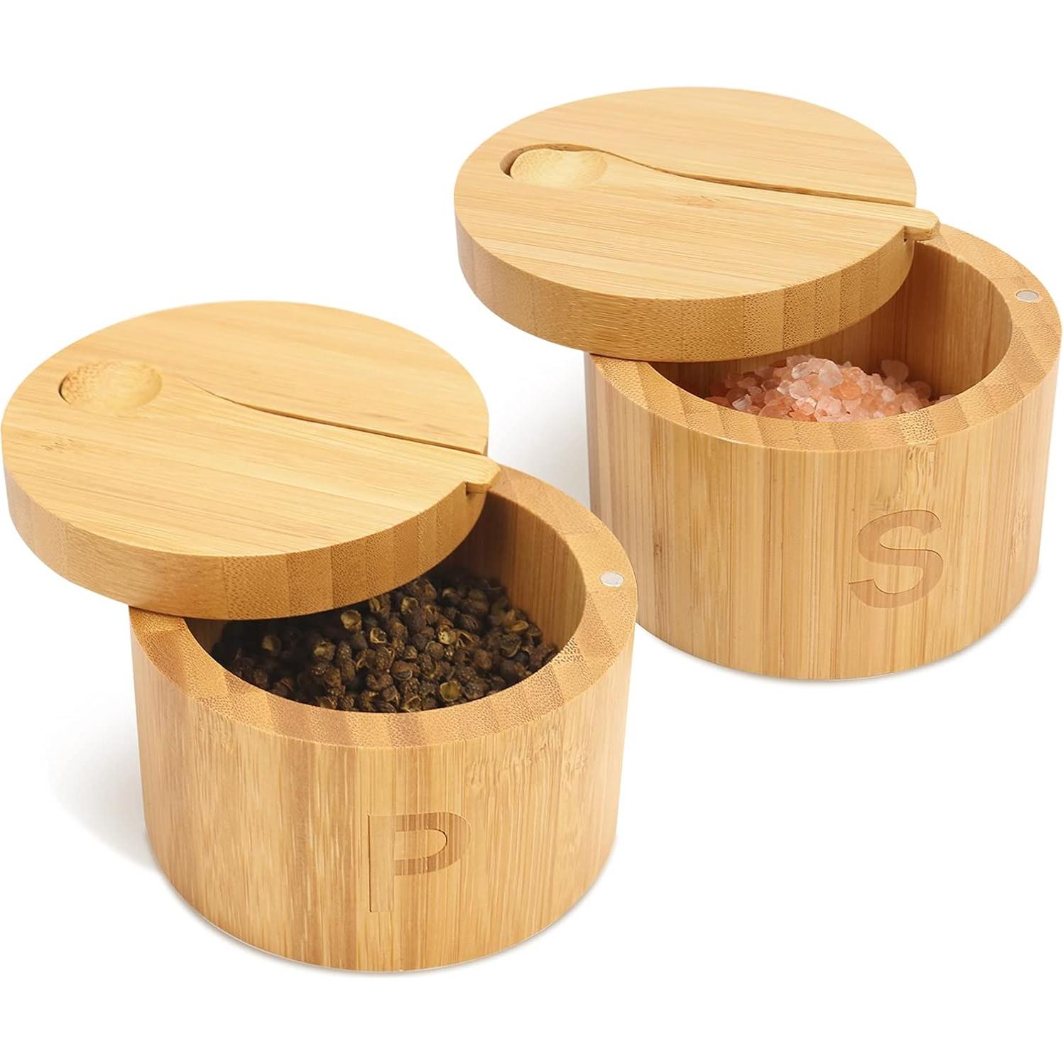 Juego de Salero y Pimentero de Bambú HTB - 2 Unidades