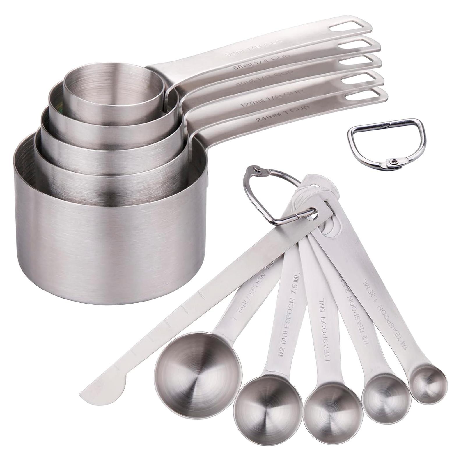 Juego de Tazas y Cucharas Medidoras Smithcraft Acero Inoxidable