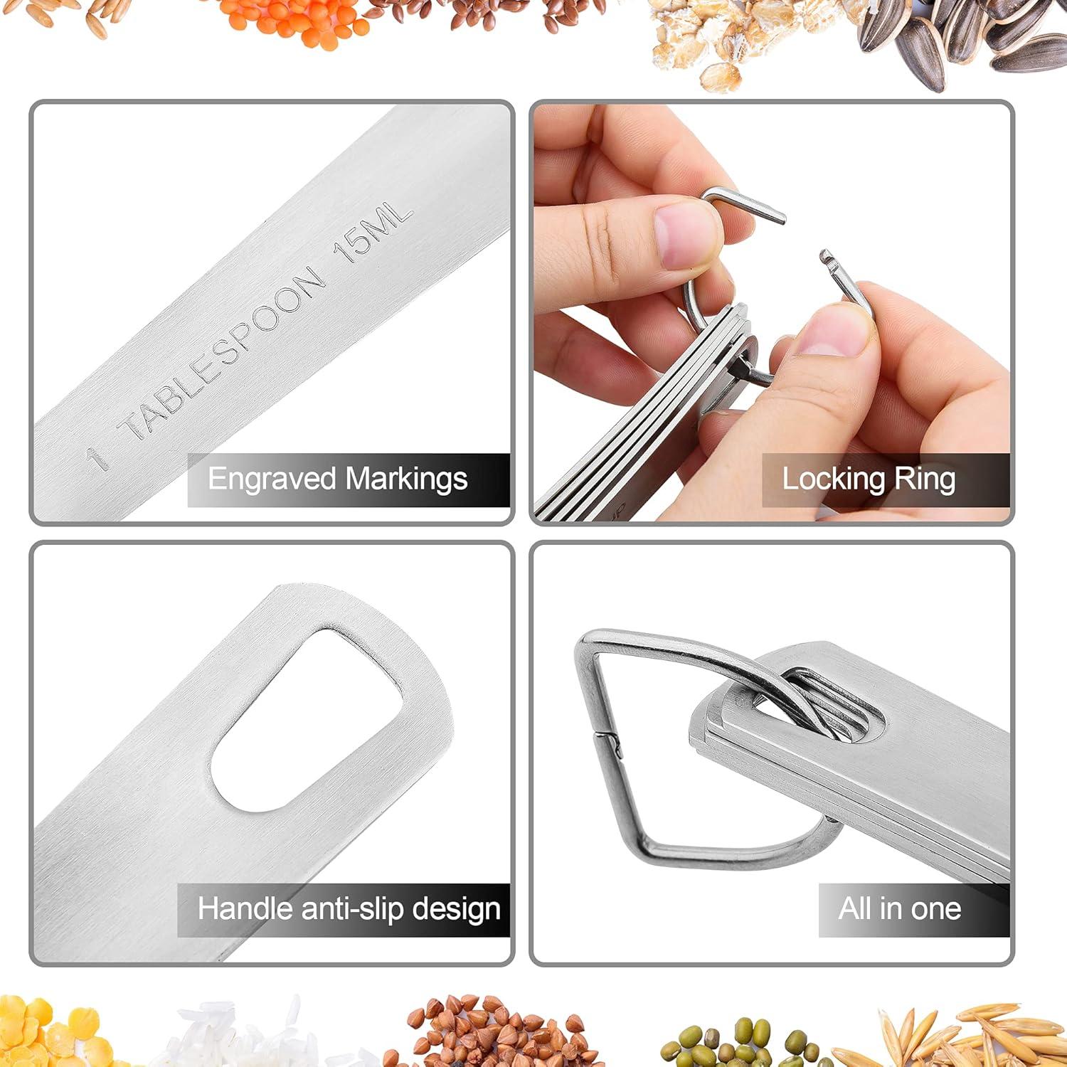 Juego de Tazas y Cucharas Medidoras Smithcraft Acero Inoxidable