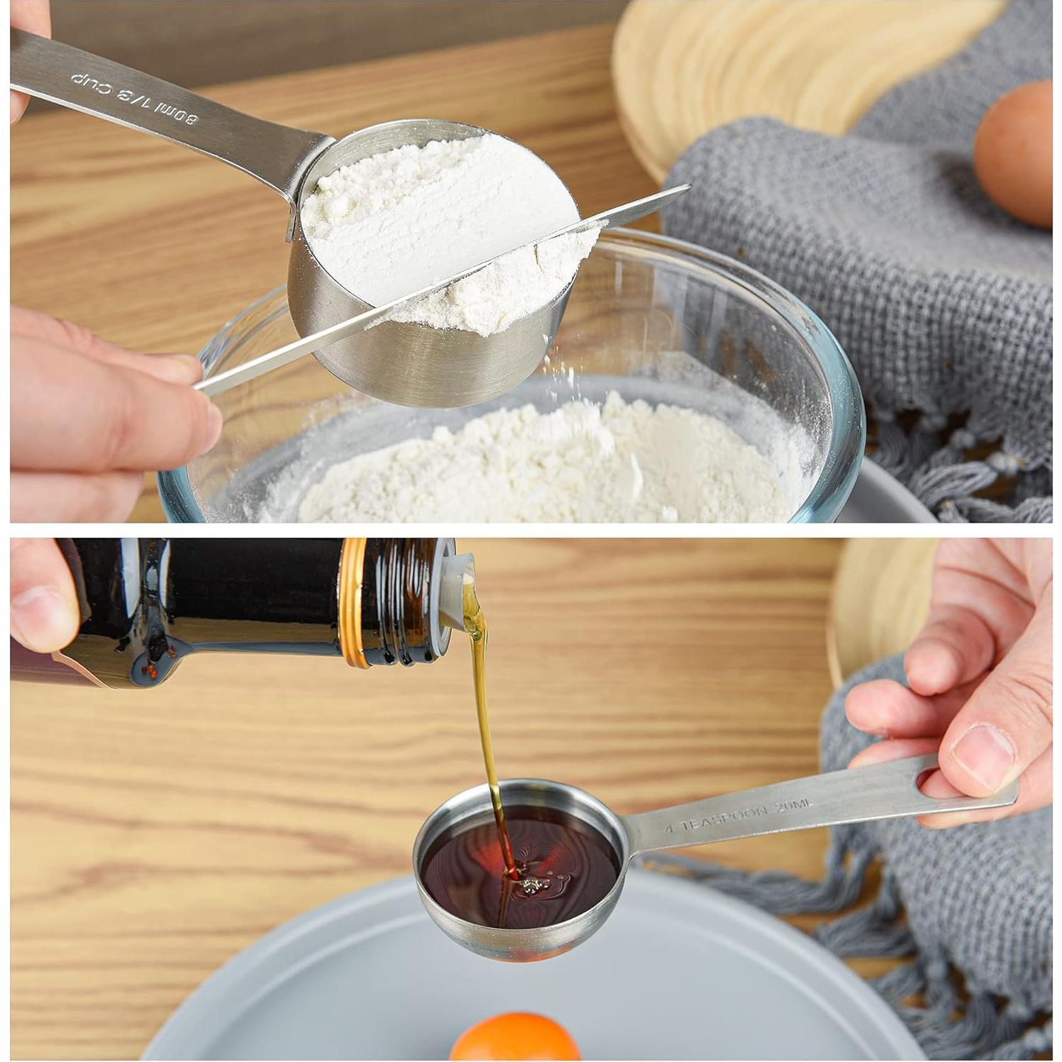 Juego de Tazas y Cucharas Medidoras Smithcraft Acero Inoxidable