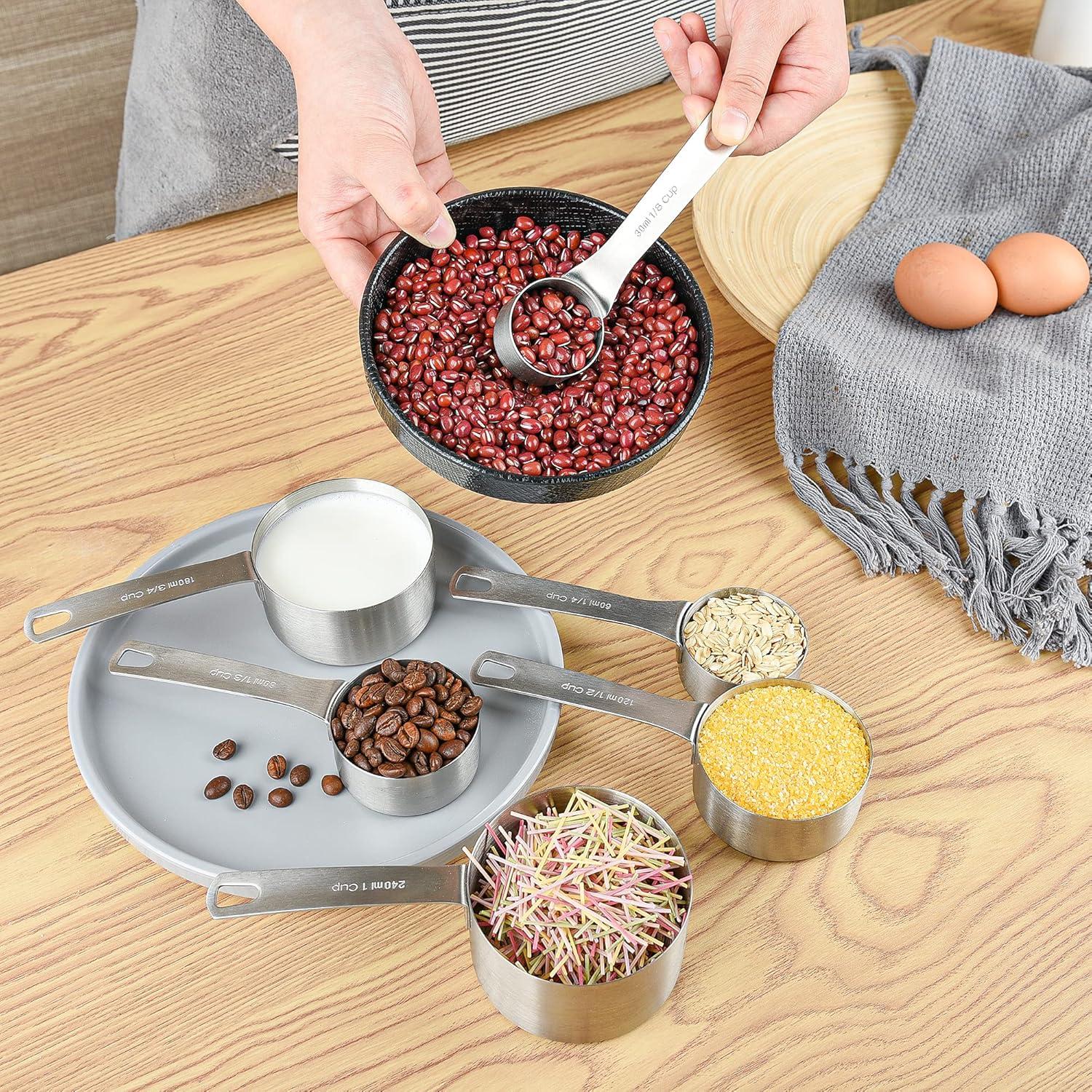 Juego de Tazas y Cucharas Medidoras Smithcraft Acero Inoxidable