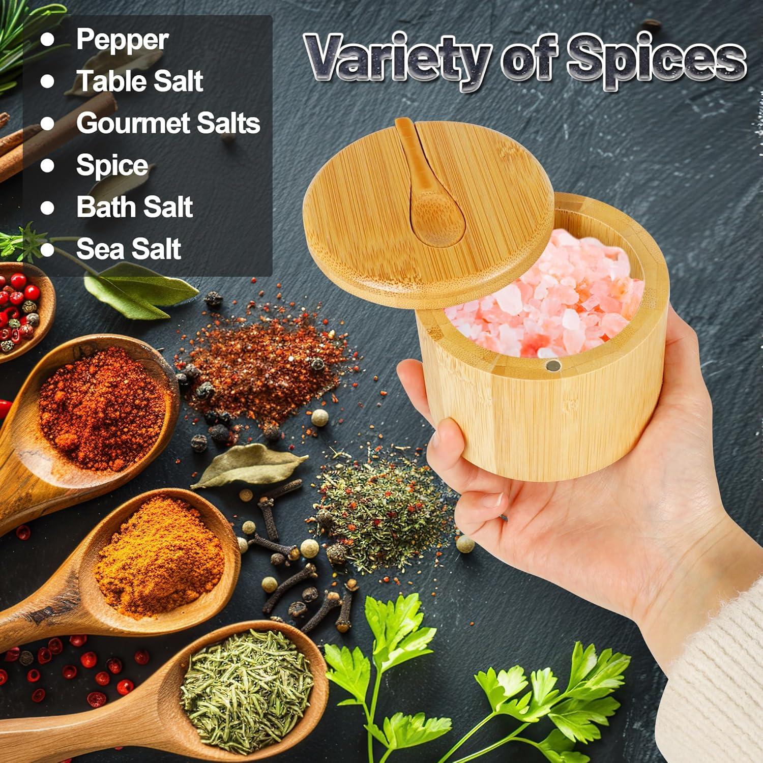 Caja de Sal de Bambú Loscarol con Tapa Magnética 170g