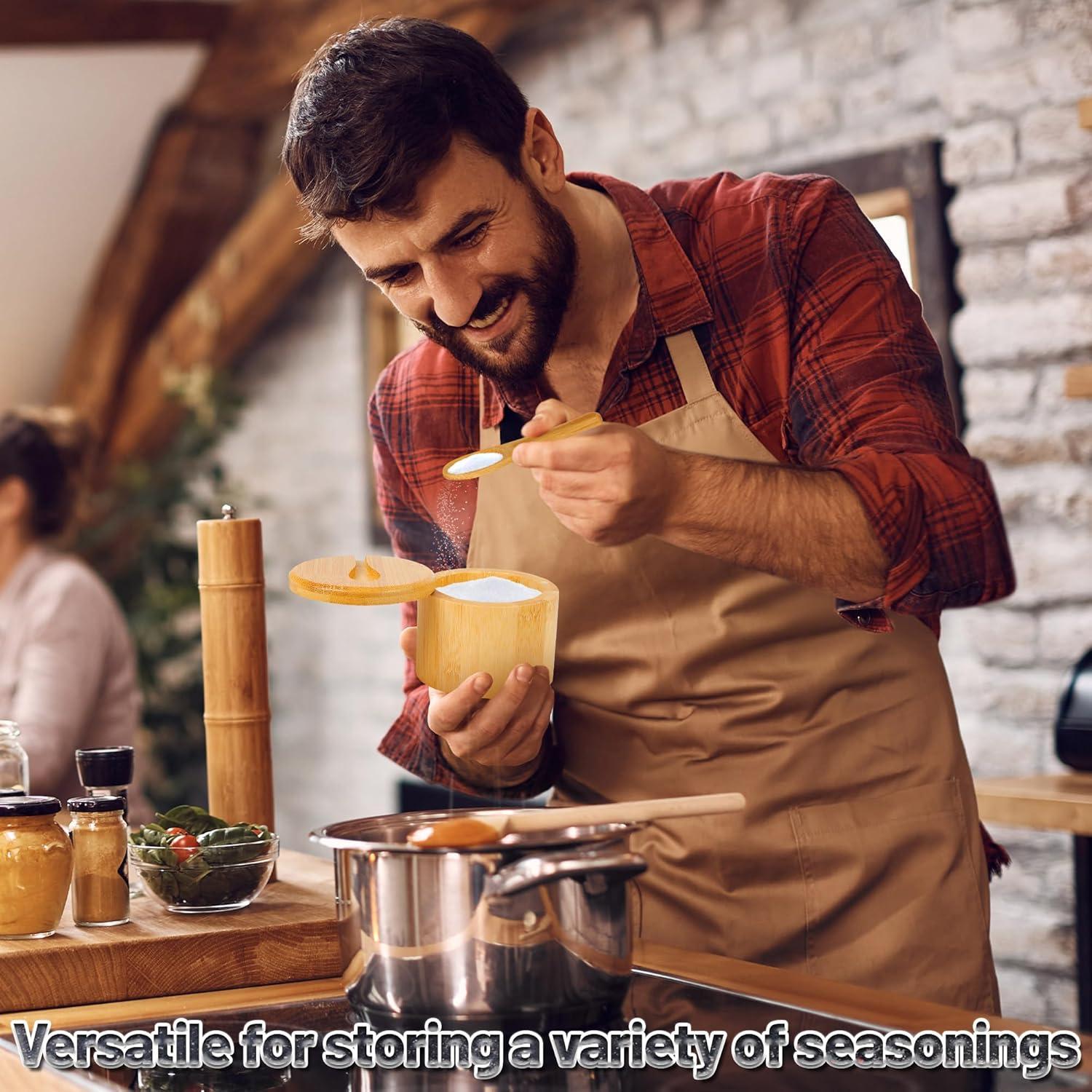 Caja de Sal de Bambú Loscarol con Tapa Magnética 170g