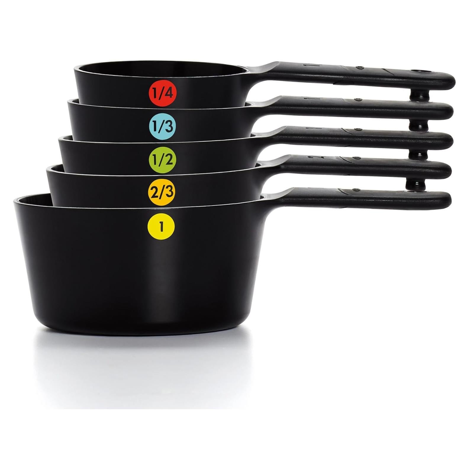 Juego de 6 Tazas Medidoras OXO Good Grips Plástico Negro