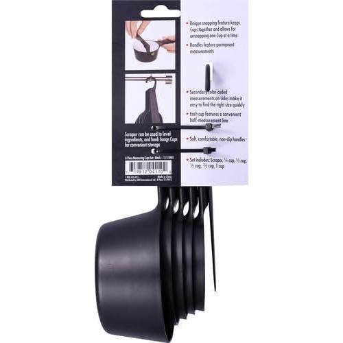 Juego de 6 Tazas Medidoras OXO Good Grips Plástico Negro