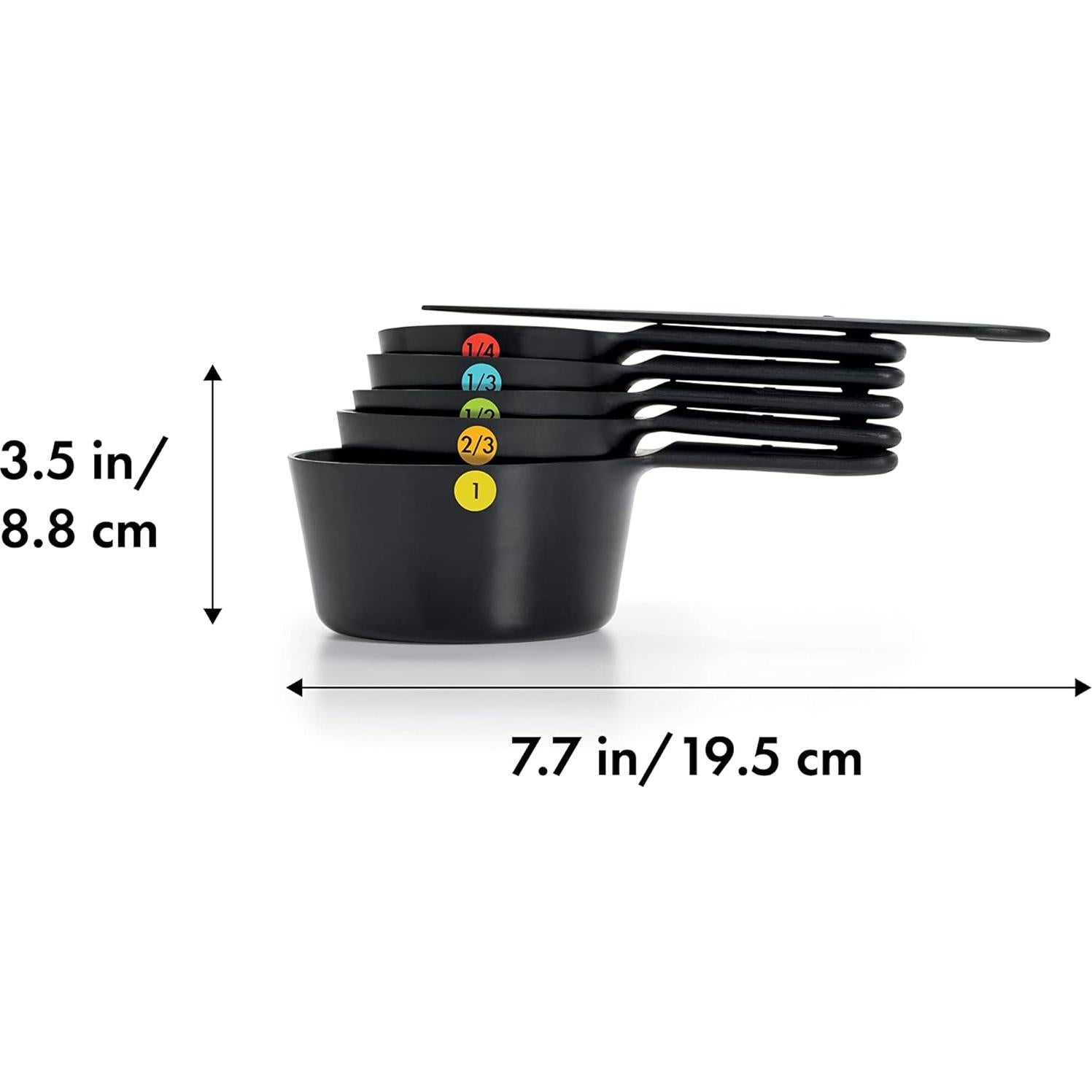 Juego de 6 Tazas Medidoras OXO Good Grips Plástico Negro