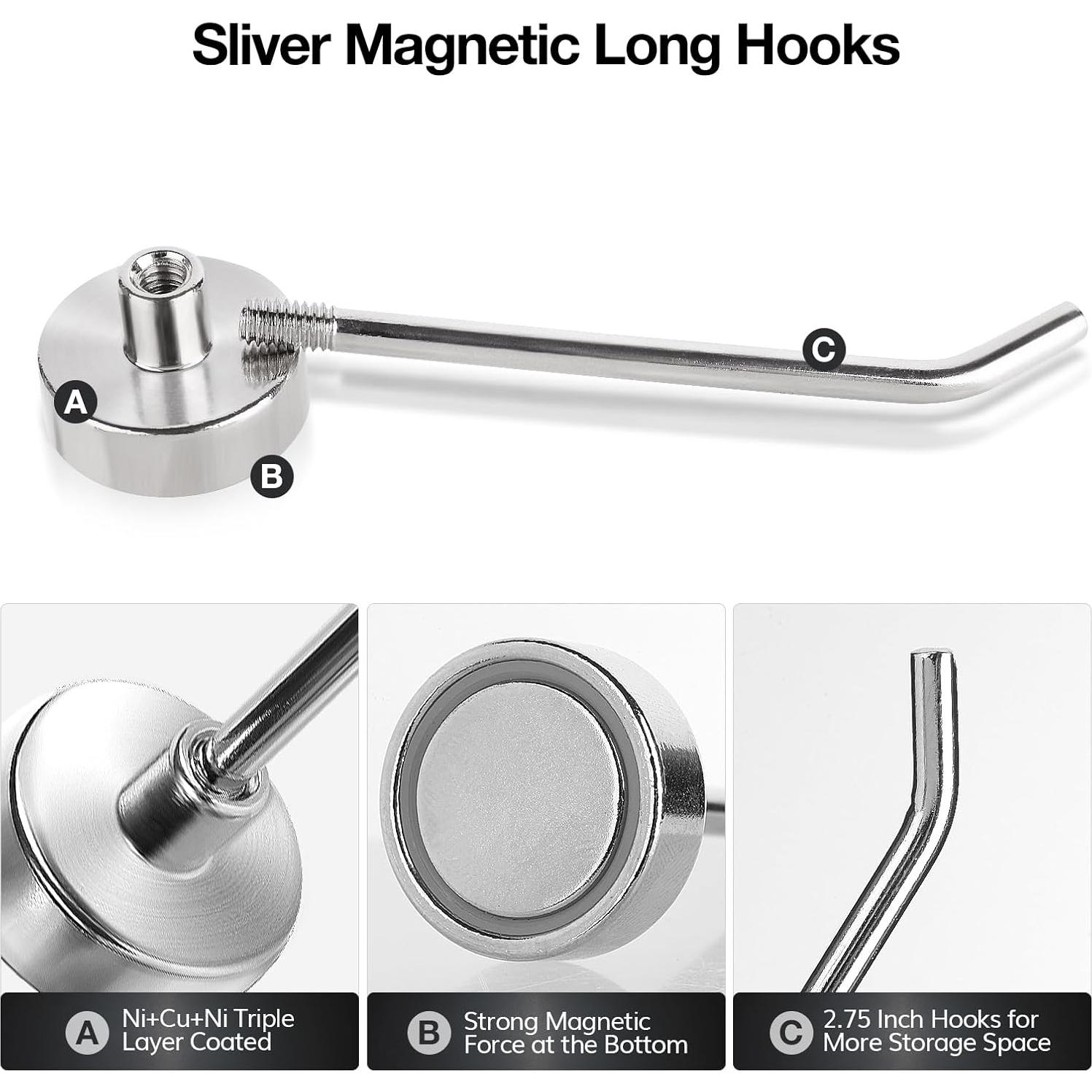 Ganchos Magnéticos Dlilise de Alta Resistencia 6.8 kg