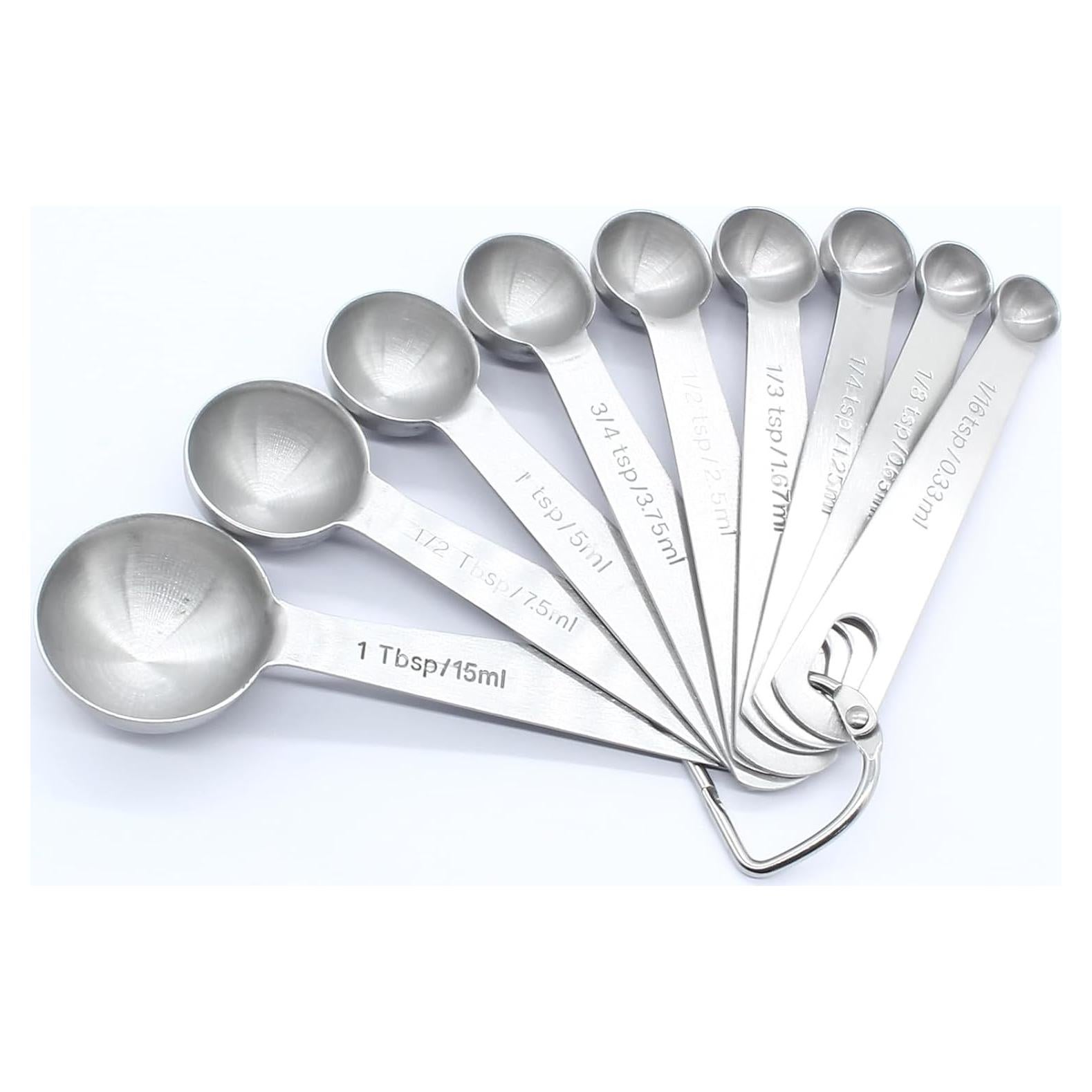 Juego de Cucharas Medidoras Luomorgo 9 Piezas Acero Inoxidable