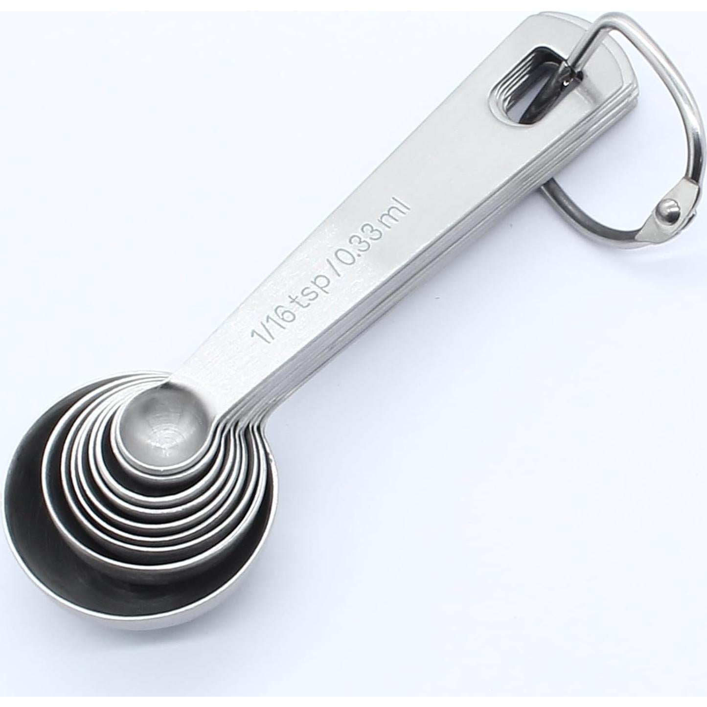 Juego de Cucharas Medidoras Luomorgo 9 Piezas Acero Inoxidable