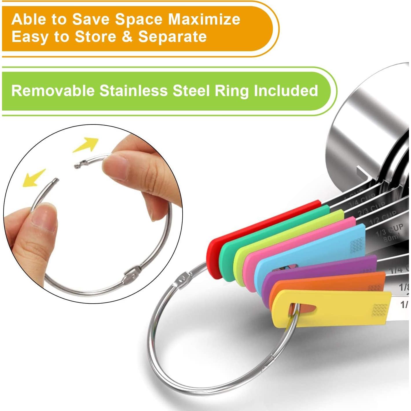 Conjunto de 8 Tazas Medidoras Wildone Acero Inoxidable