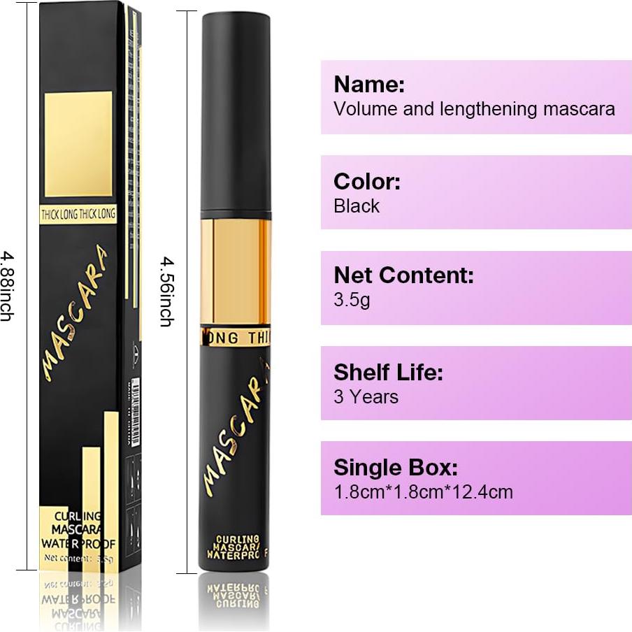 5 Piezas Máscara de Volumen WanTuoluo Negra a Prueba de Agua