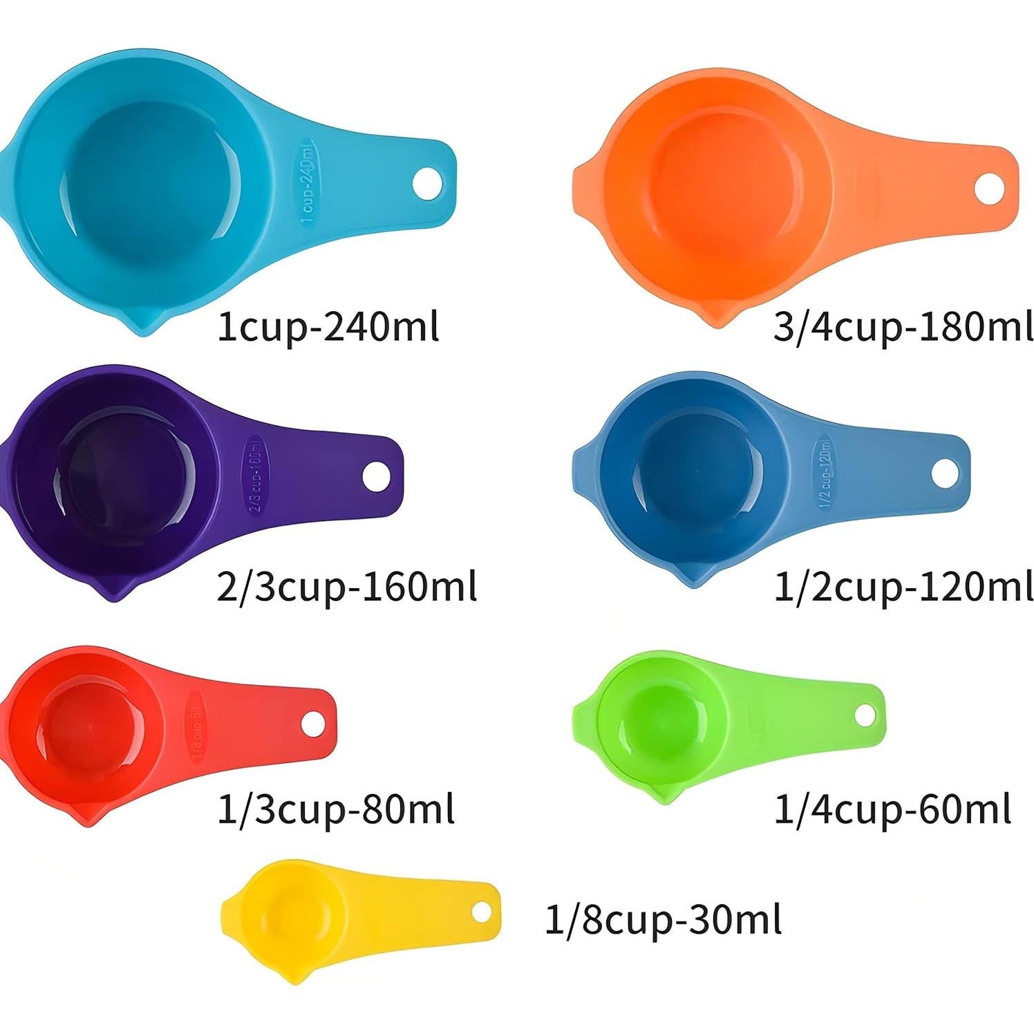 Juego de Tazas y Cucharas Medidoras Hotsyang 15 Piezas