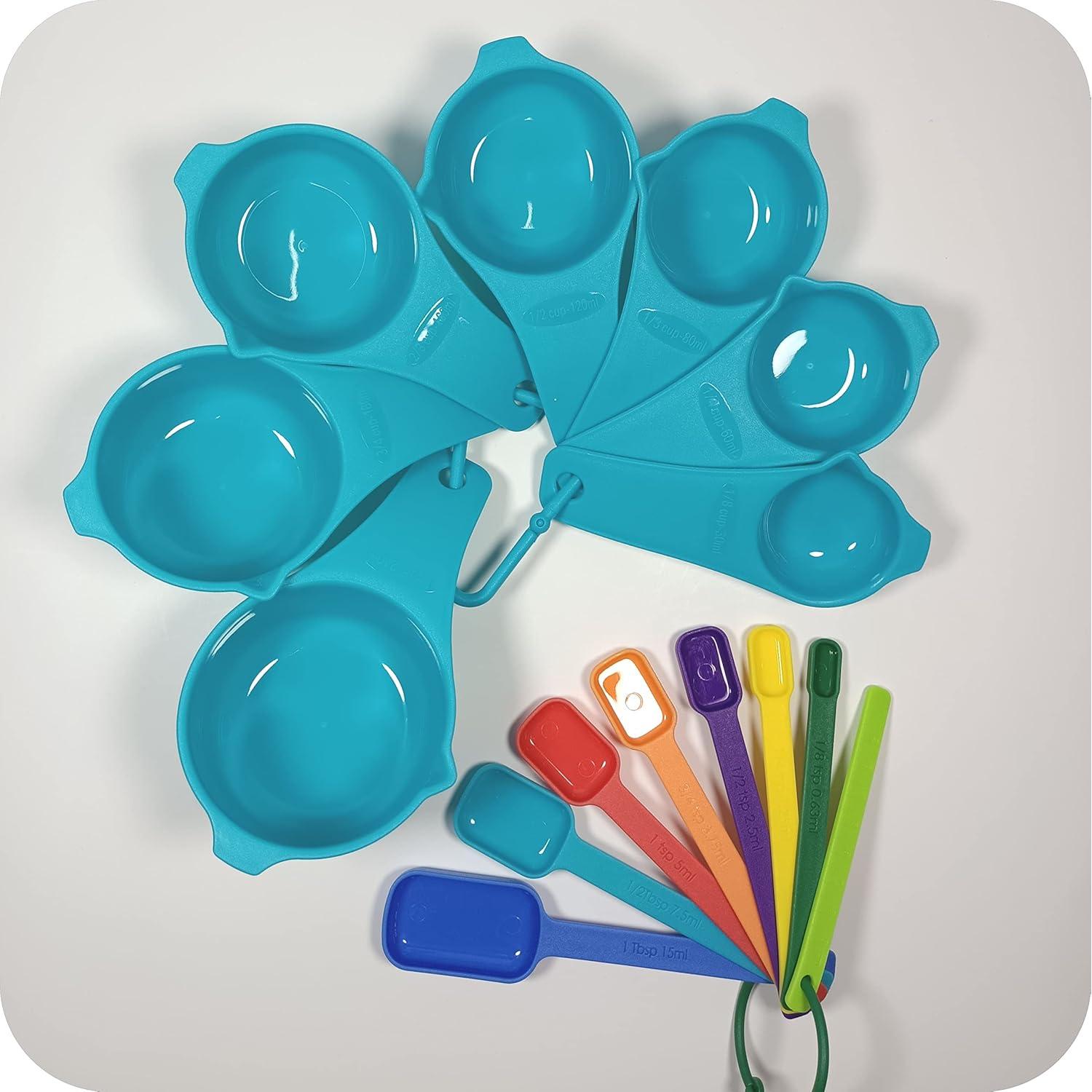 Juego de Tazas y Cucharas Medidoras Hotsyang 15 Piezas