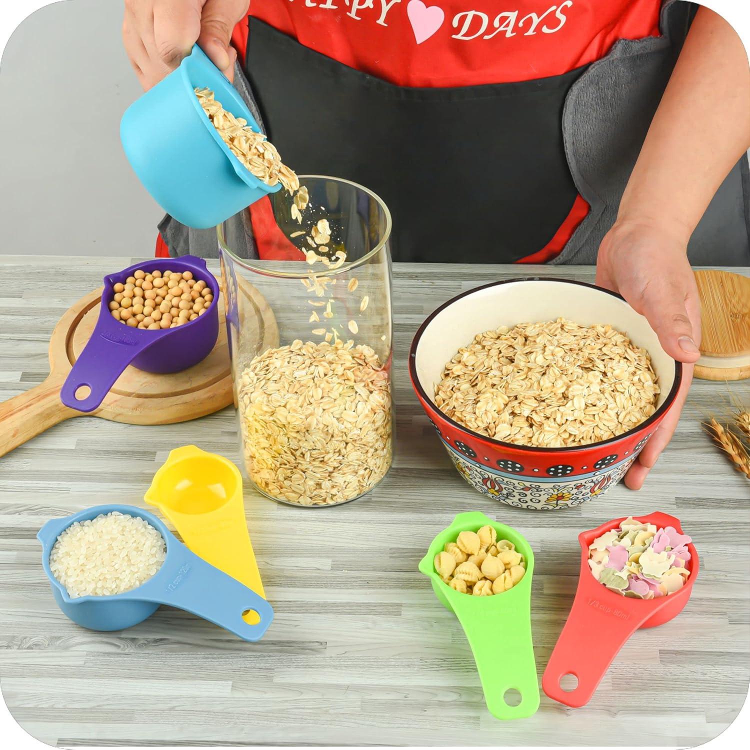 Juego de Tazas y Cucharas Medidoras Hotsyang 15 Piezas