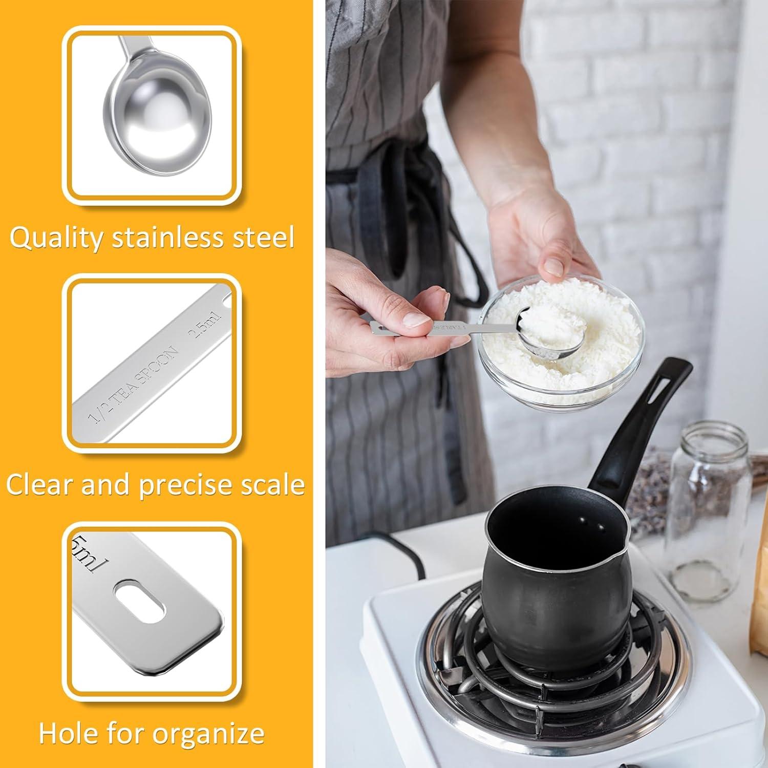 Cucharas Medidoras de Acero Inoxidable LEIFENY 5ml 2PCS