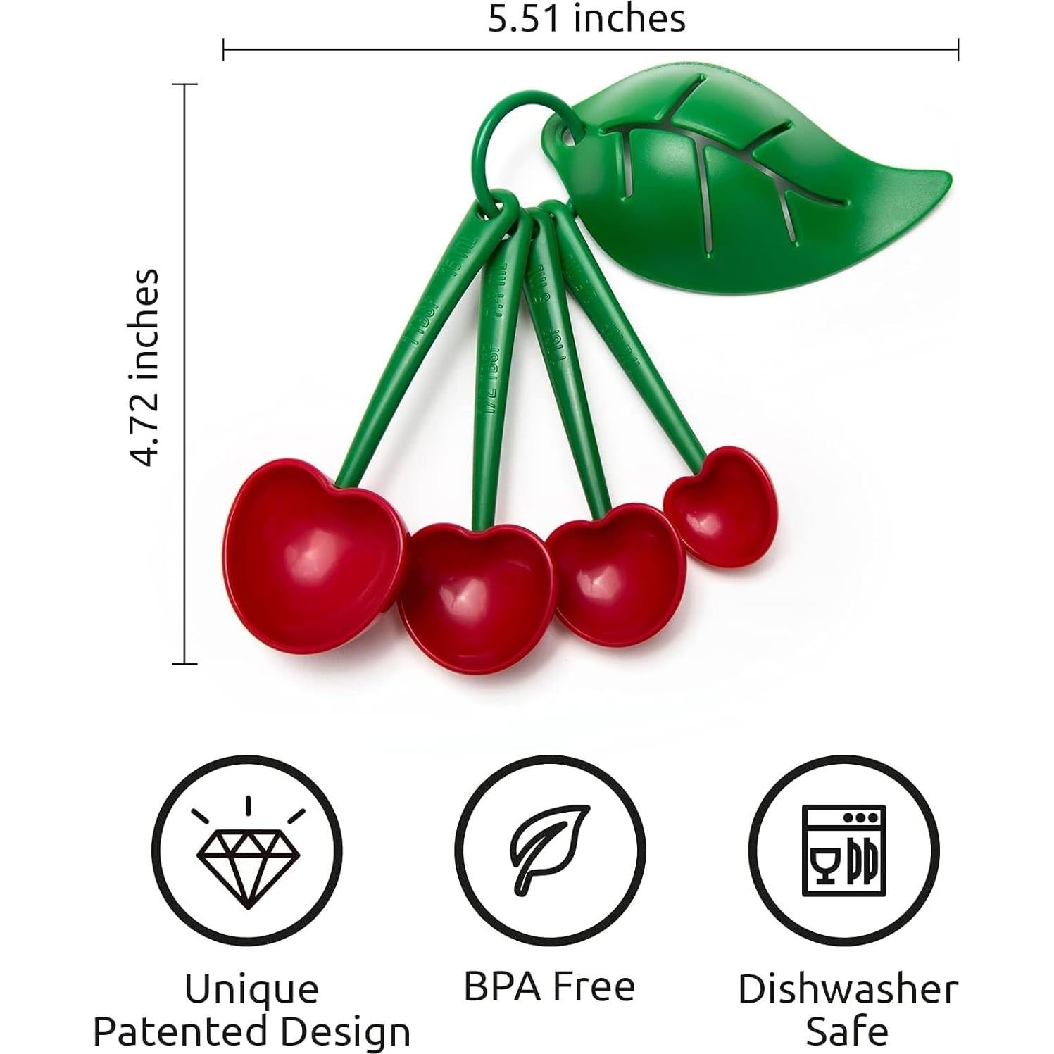 Juego de Cucharas Medidoras OTOTO Mon Cherry 4 Piezas