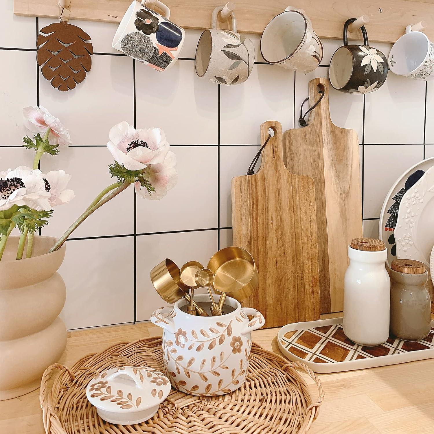 Juego de Tazas Medidoras 8 Piezas Muchtolove Acero Inoxidable