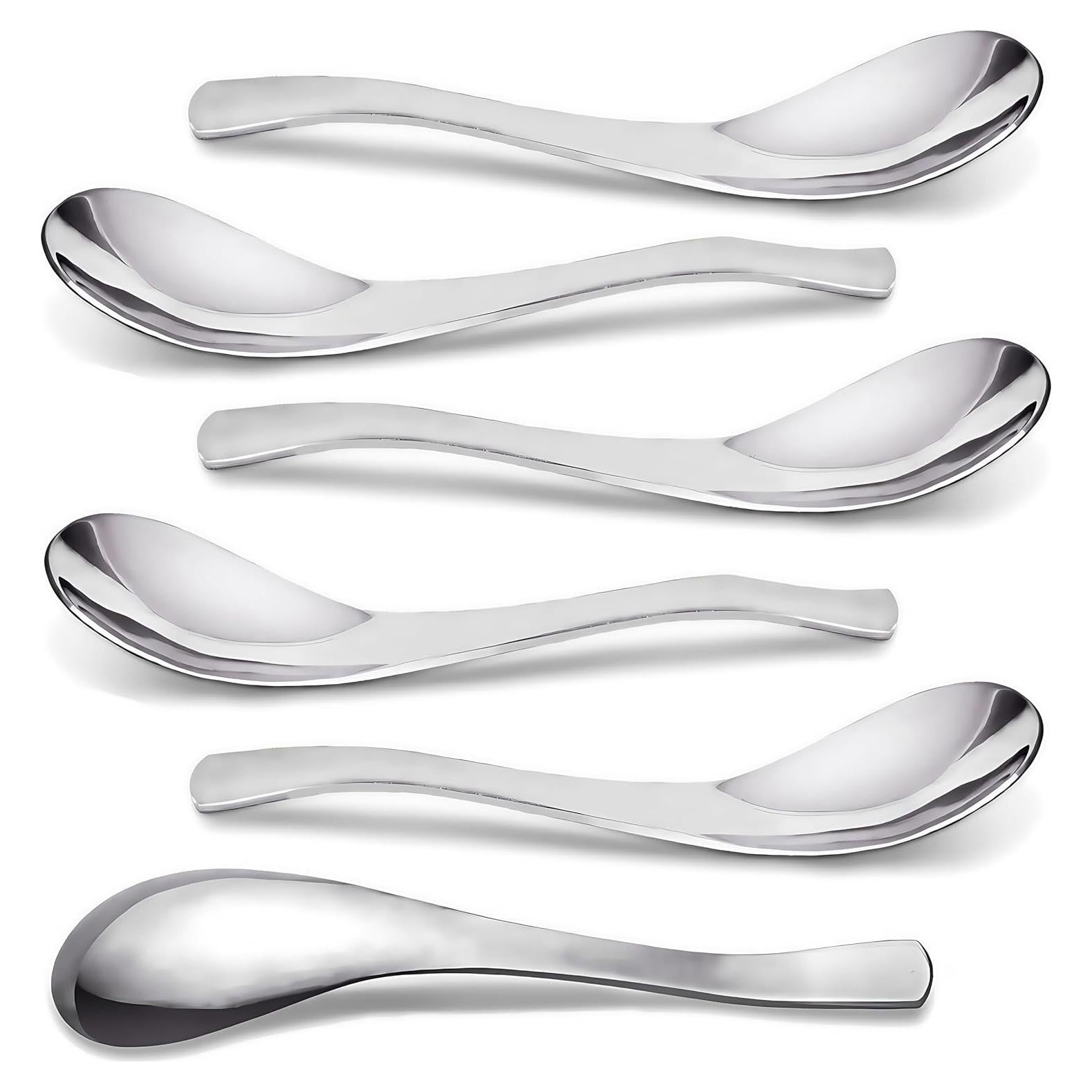 Set de 6 Cucharas de Sopa AOOSY Acero Inoxidable Ergonómicas
