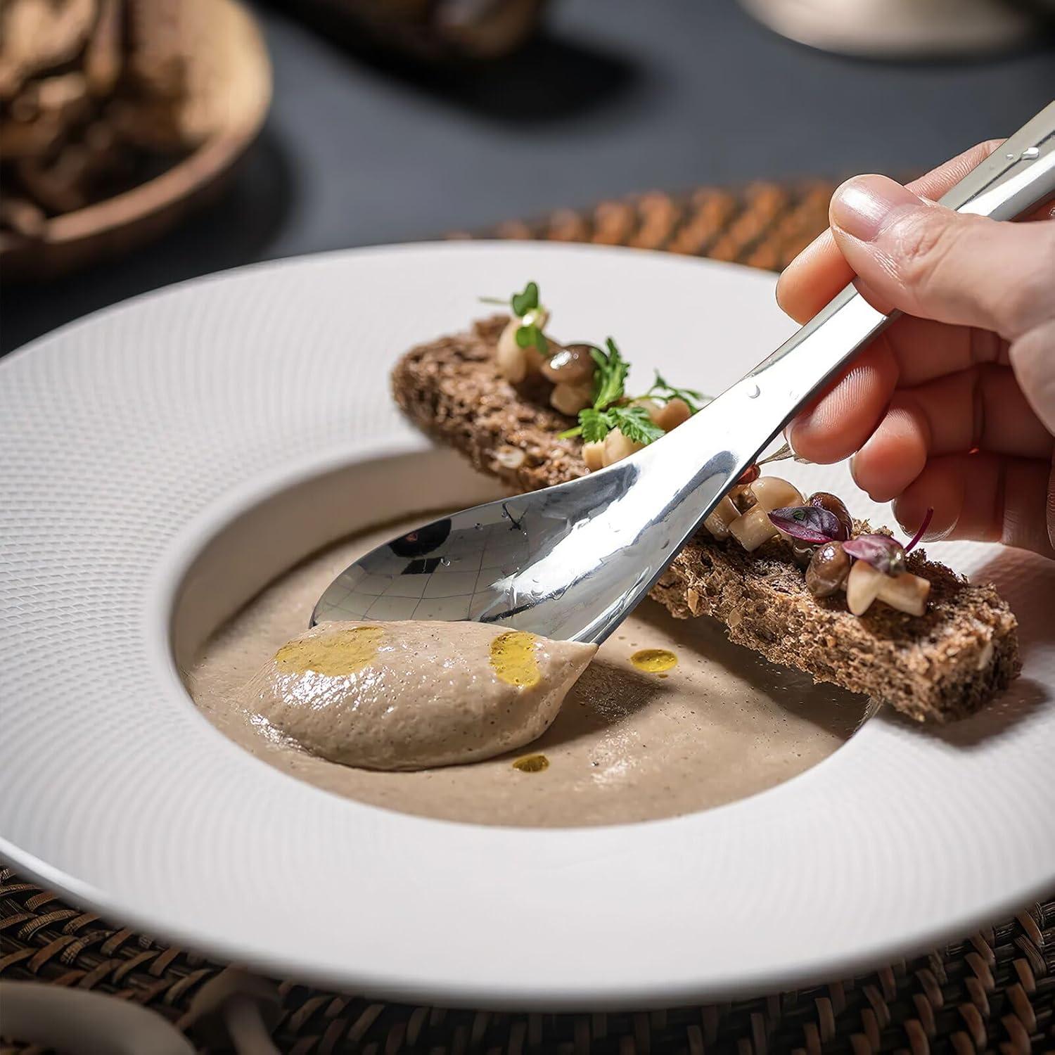 Set de 6 Cucharas de Sopa AOOSY Acero Inoxidable Ergonómicas