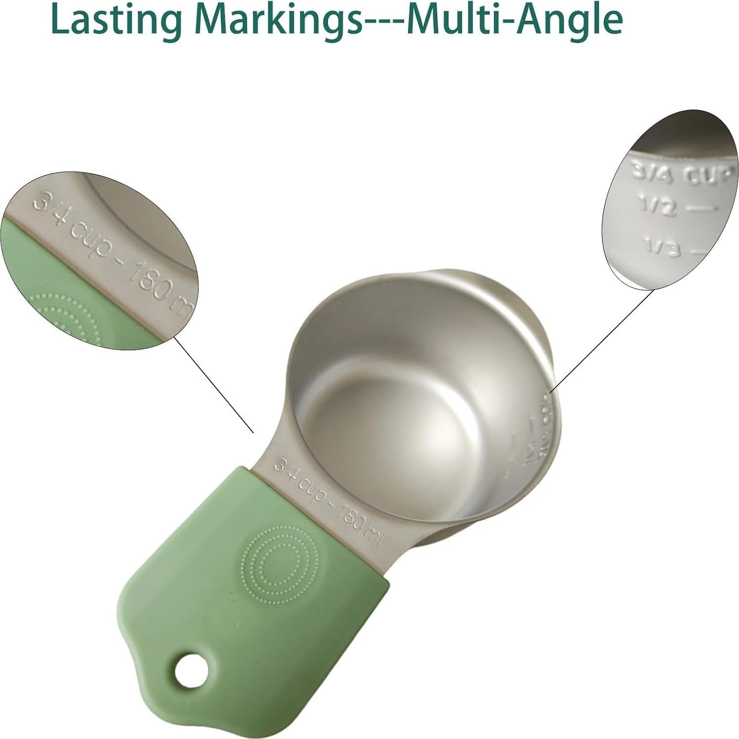 Juego de Tazas y Cucharas Medidoras RUVAIKER 16 Piezas