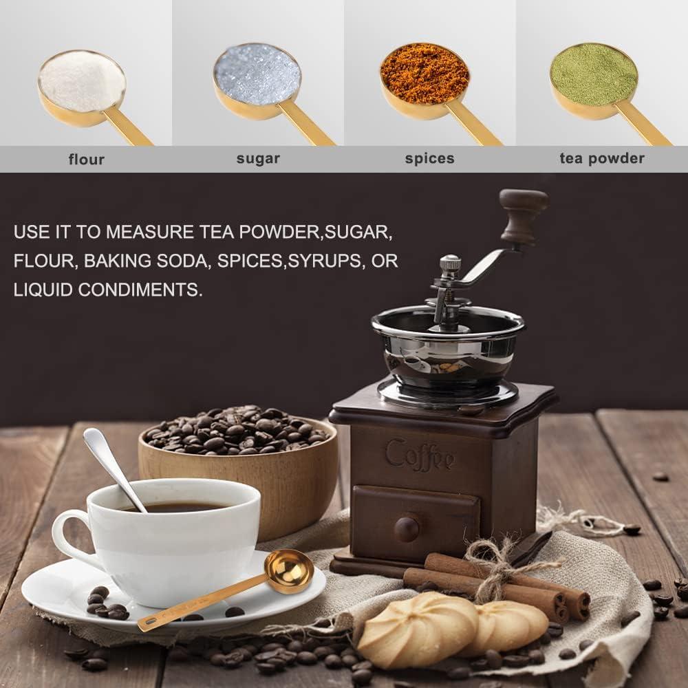 Juego de cucharas medidoras doradas Lubsmuns 15ml y 30ml