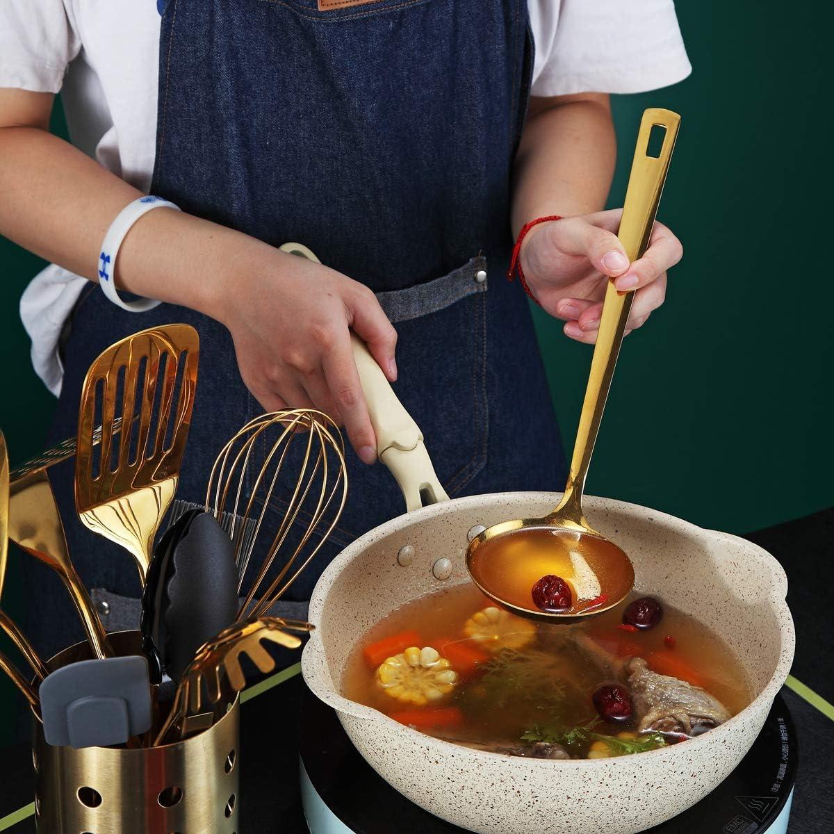 Cucharón de Cocina Berglander Acero Inoxidable Oro 30,68 cm