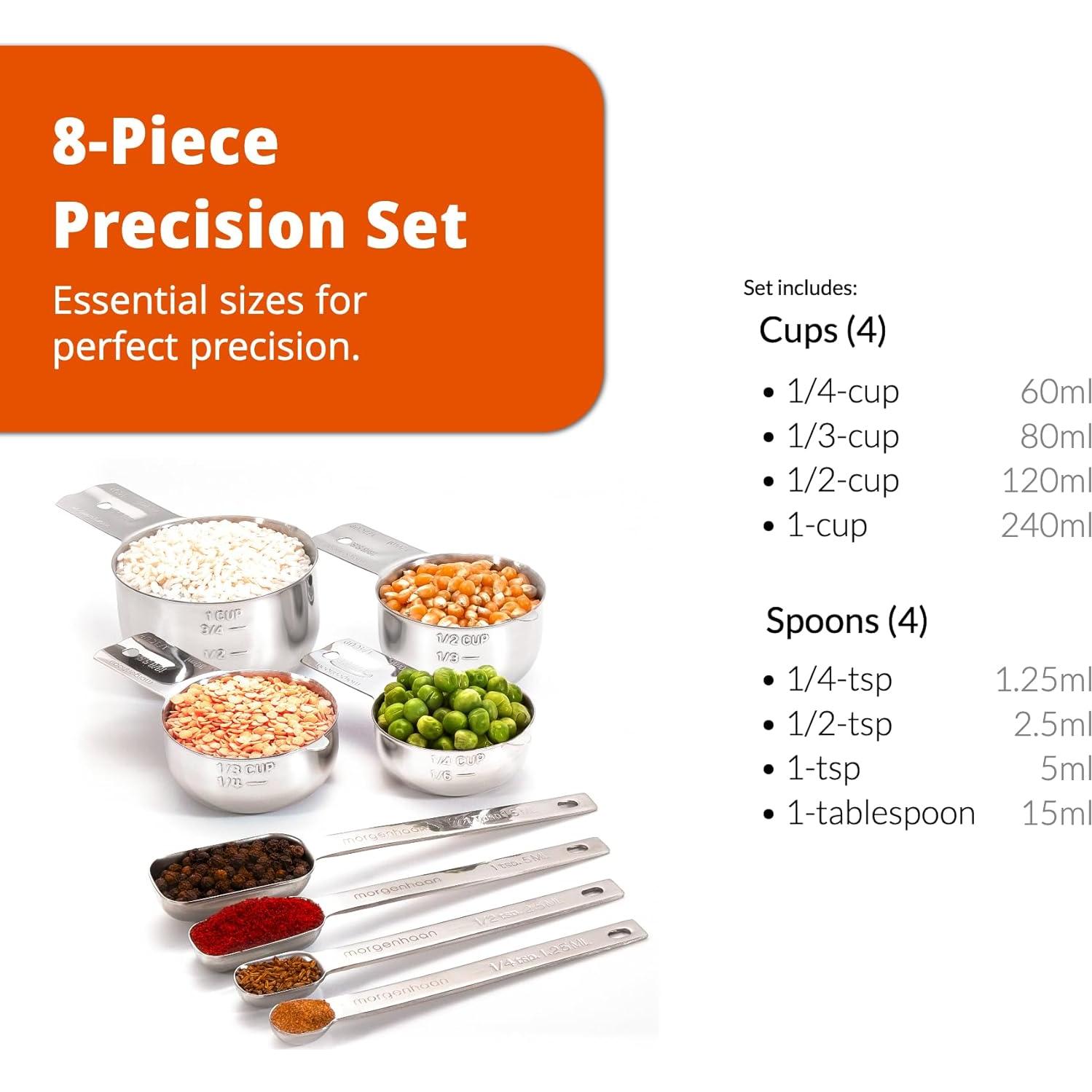 Kit de Medición Acero Inoxidable Morgenhaan - 8 Piezas