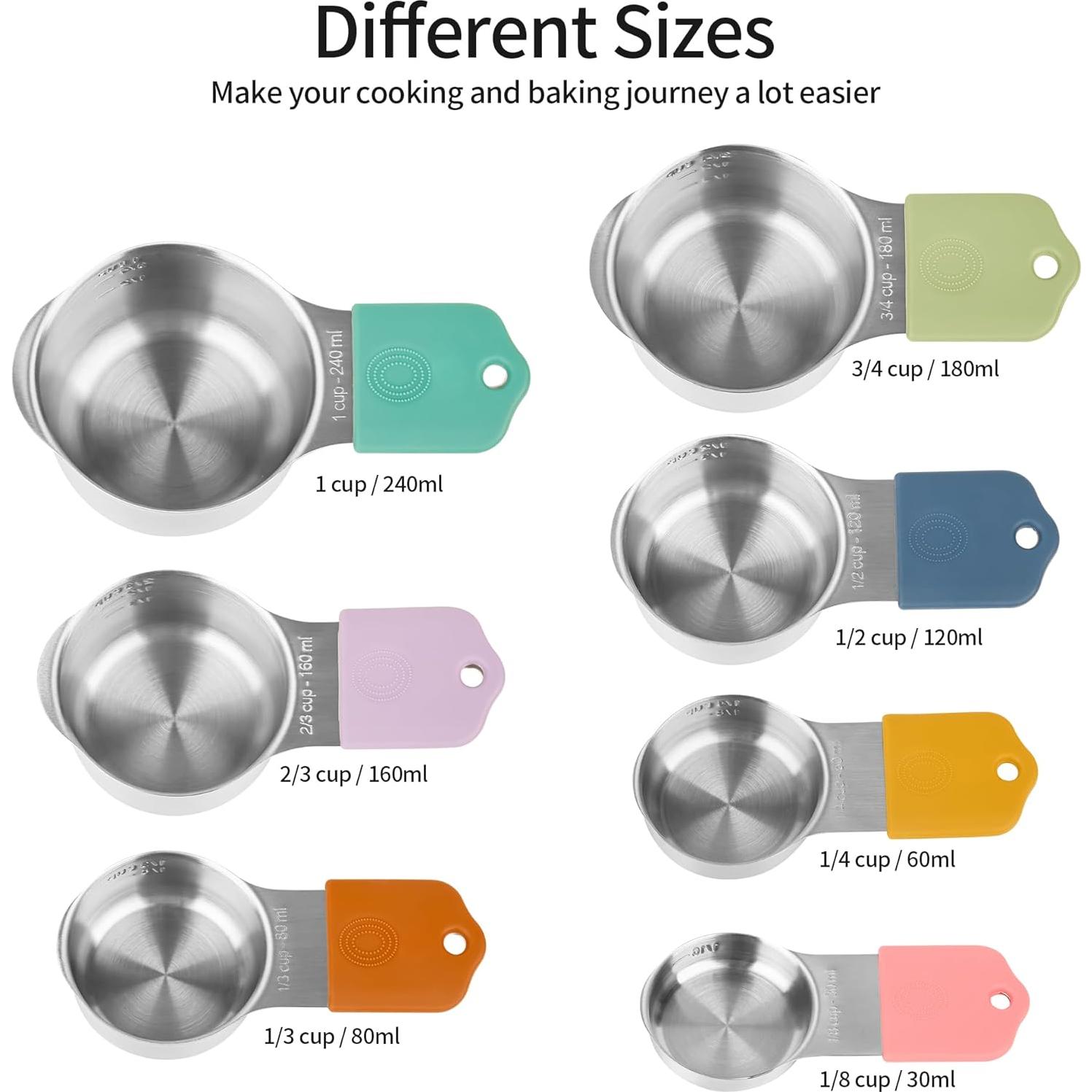 Juego de Tazas y Cucharas Medidoras Magnéticas Smithcraft 15 Piezas