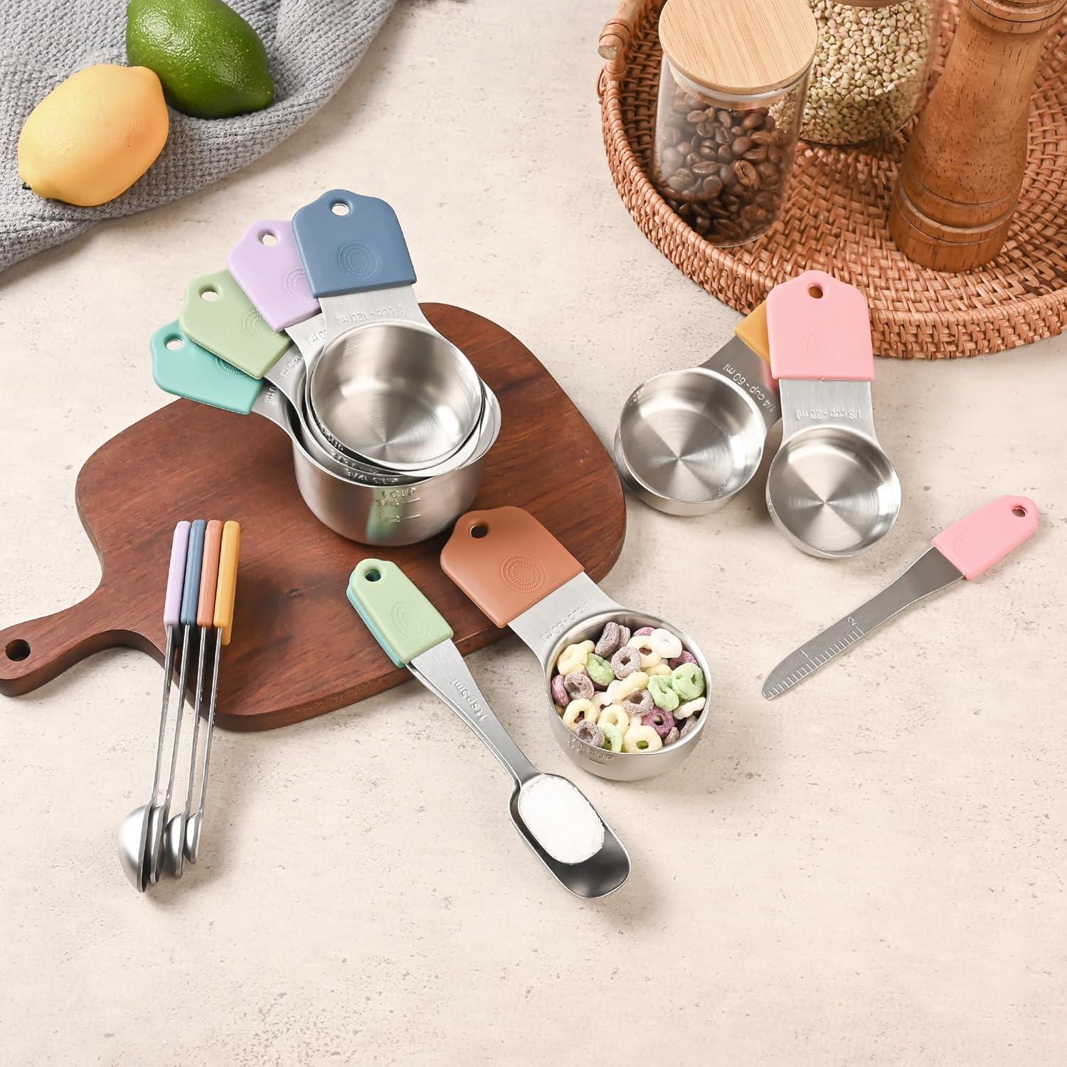 Juego de Tazas y Cucharas Medidoras Magnéticas Smithcraft 15 Piezas