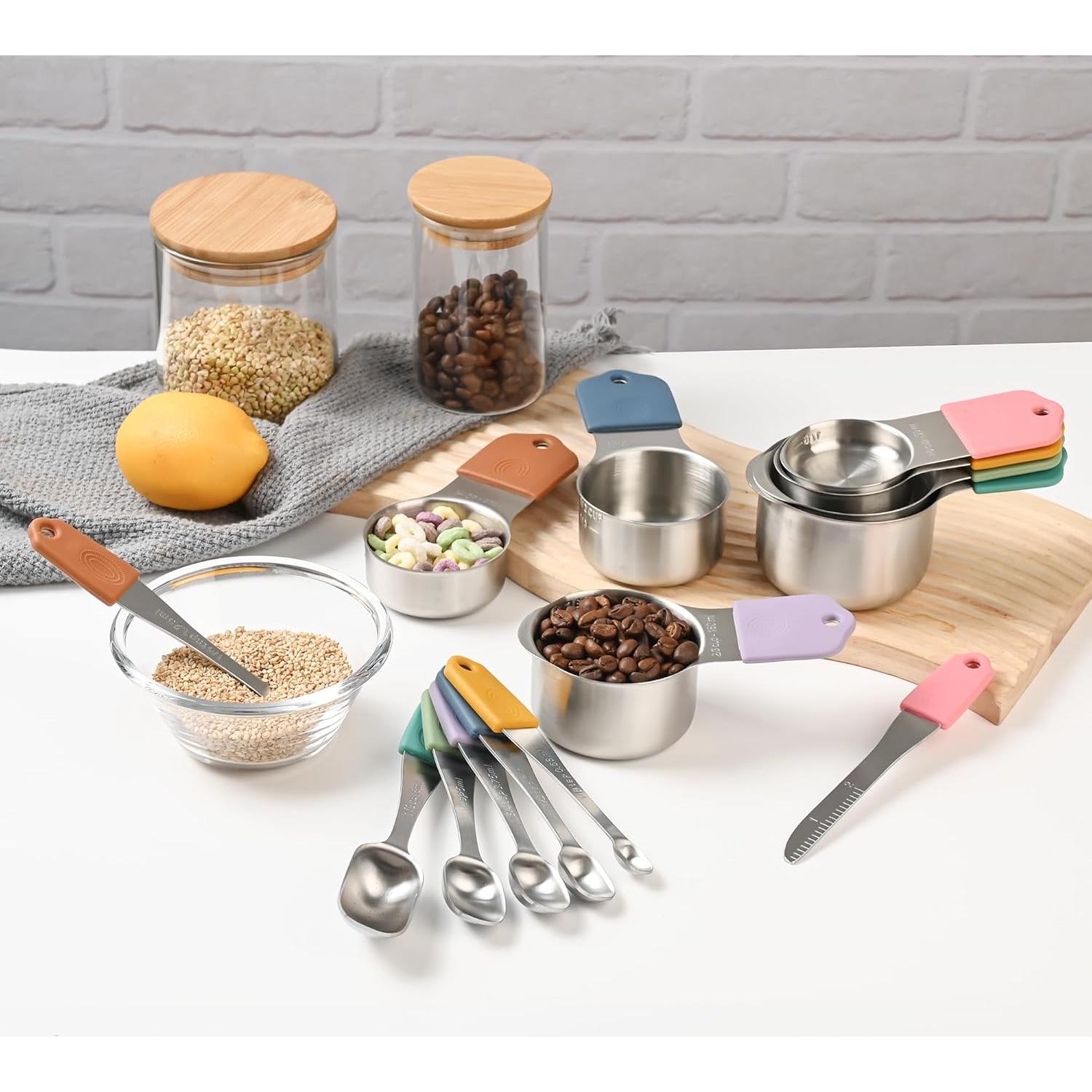 Juego de Tazas y Cucharas Medidoras Magnéticas Smithcraft 15 Piezas