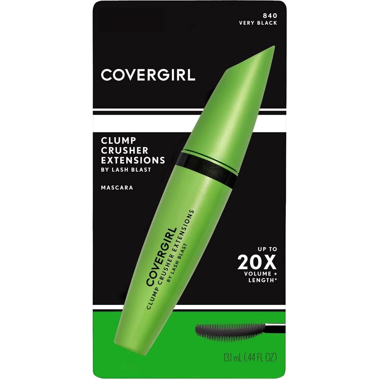 Máscara Clump Crusher LashBlast Covergirl Muy Negra 13ml