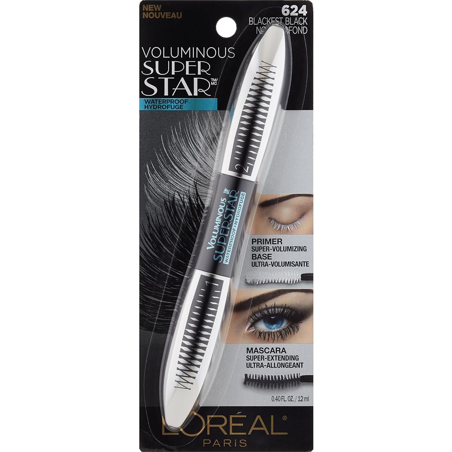 Máscara Voluminosa Superstar L'Oreal Paris 12 ml Negro
