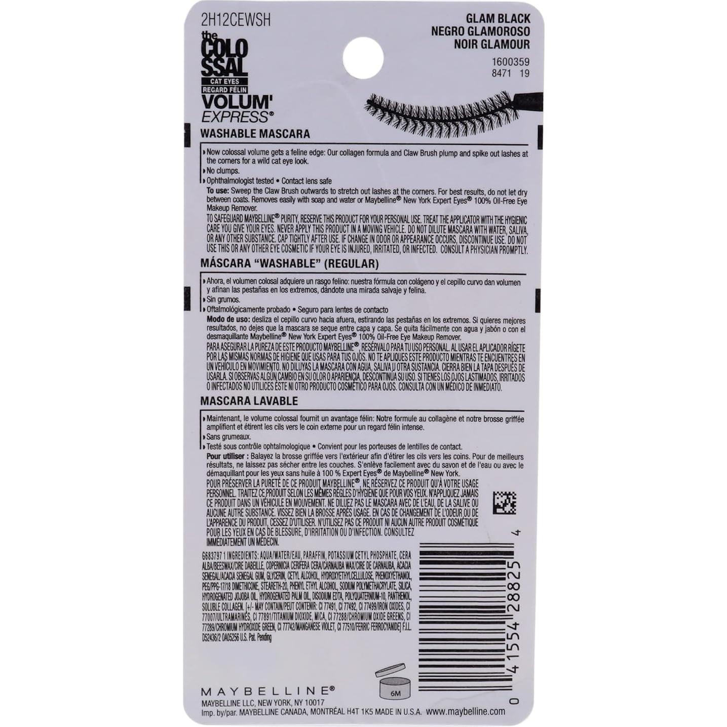 Máscara Maybelline New York Colossal Cat Eyes 9.92 g