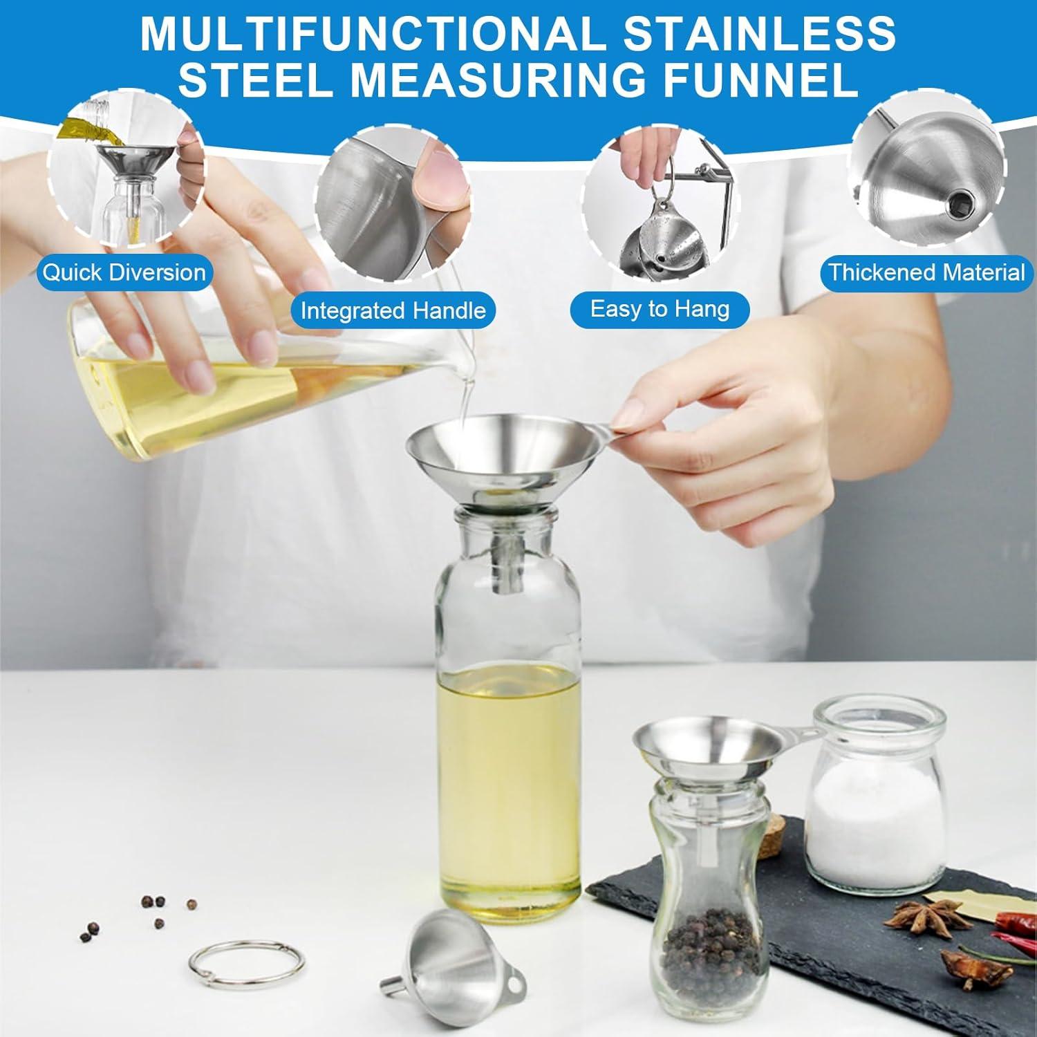 Juego de Tazas y Cucharas Medidoras ATPWONZ 21 Piezas Acero Inoxidable