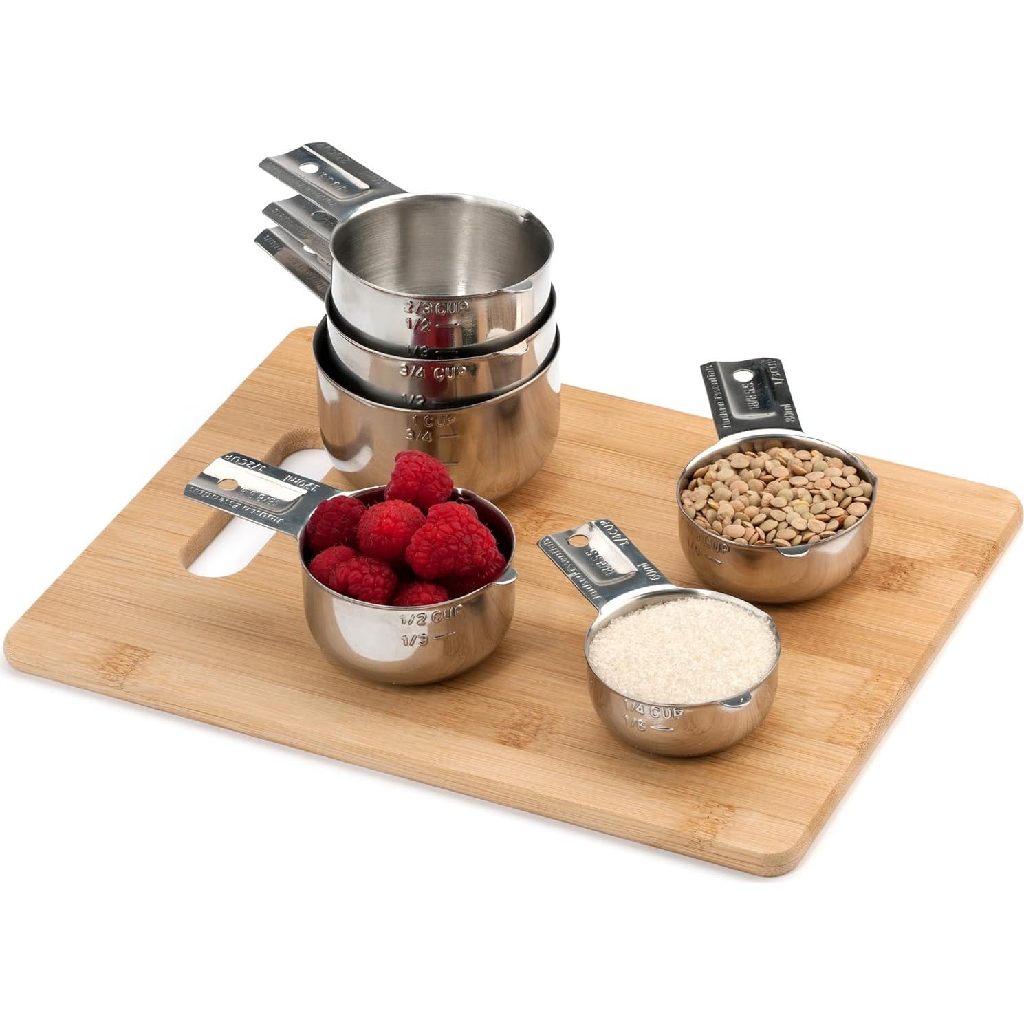 Conjunto de Tazas Medidoras Acero Inoxidable Hudson Essentials 6 Piezas