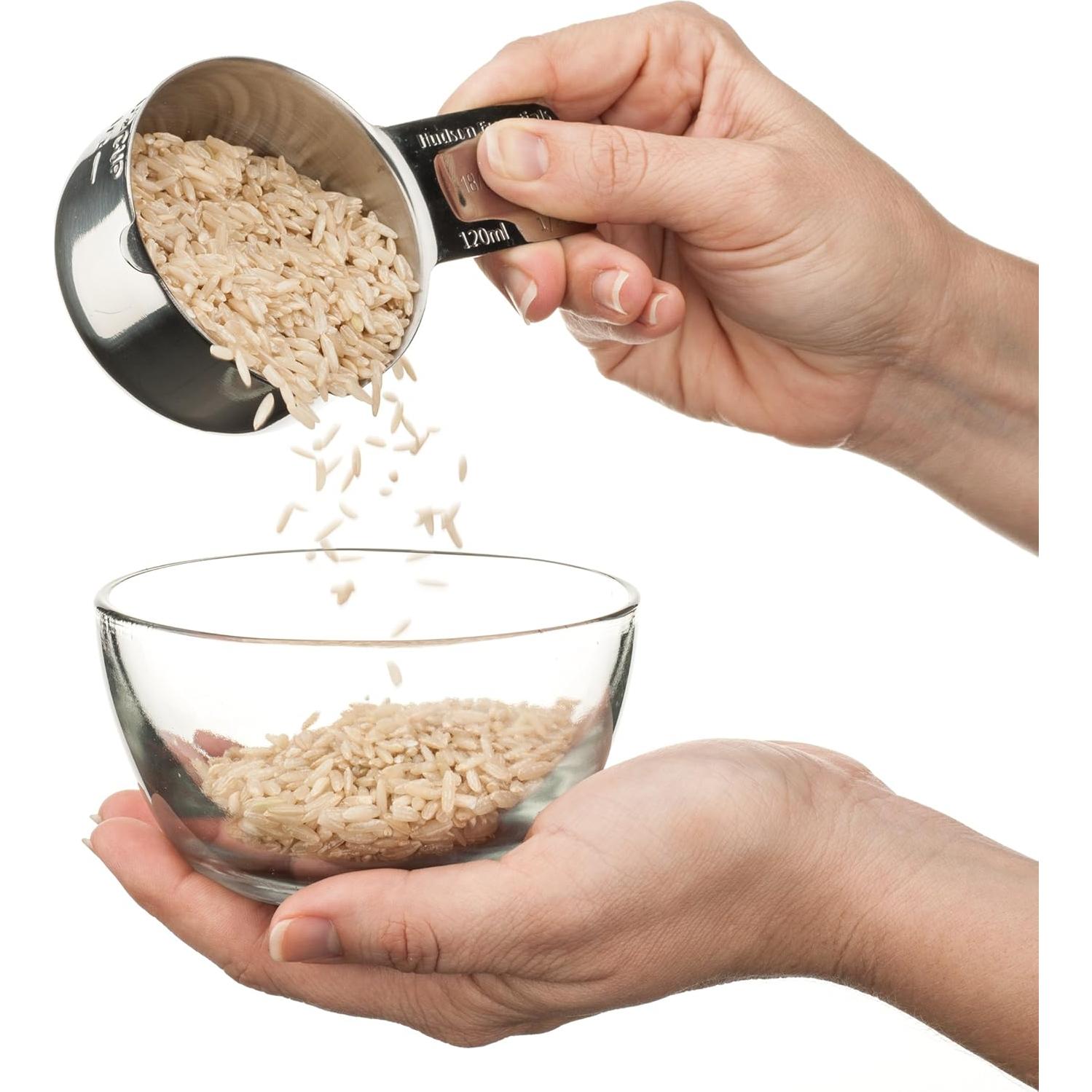 Conjunto de Tazas Medidoras Acero Inoxidable Hudson Essentials 6 Piezas