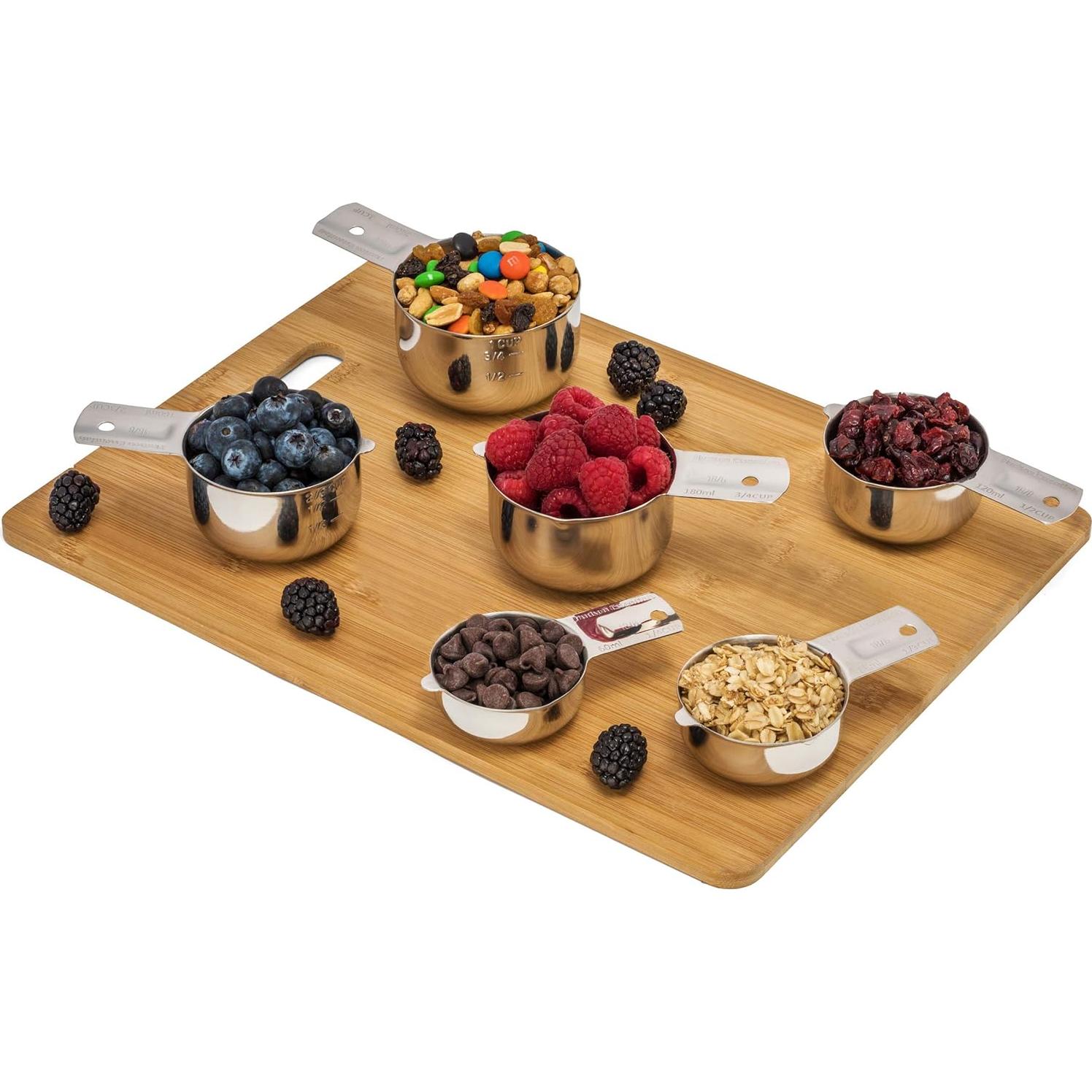 Conjunto de Tazas Medidoras Acero Inoxidable Hudson Essentials 6 Piezas