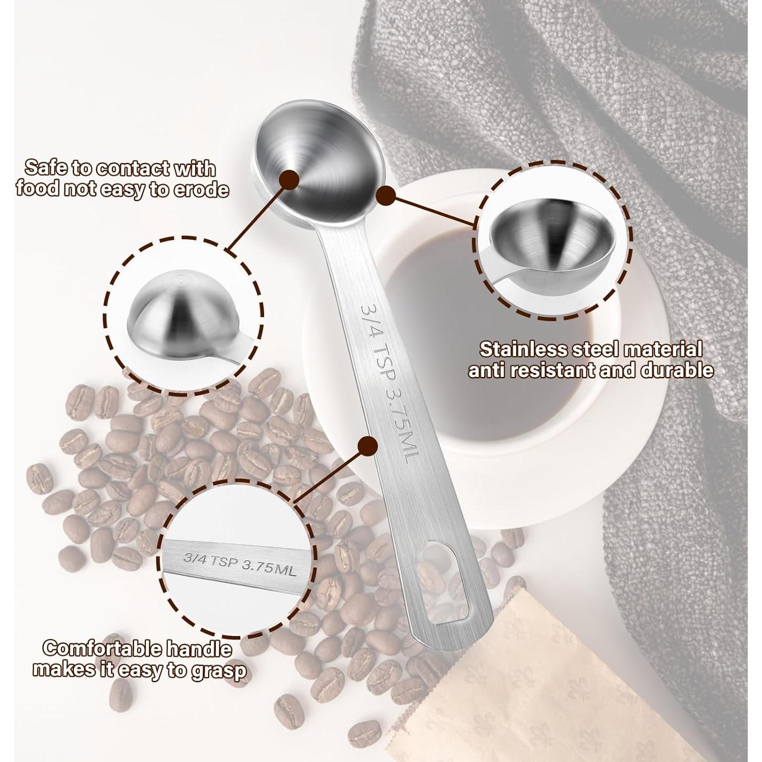 Cucharas Medidoras de Acero Inoxidable Mozeat Lens 3.75ml - 2 Pcs