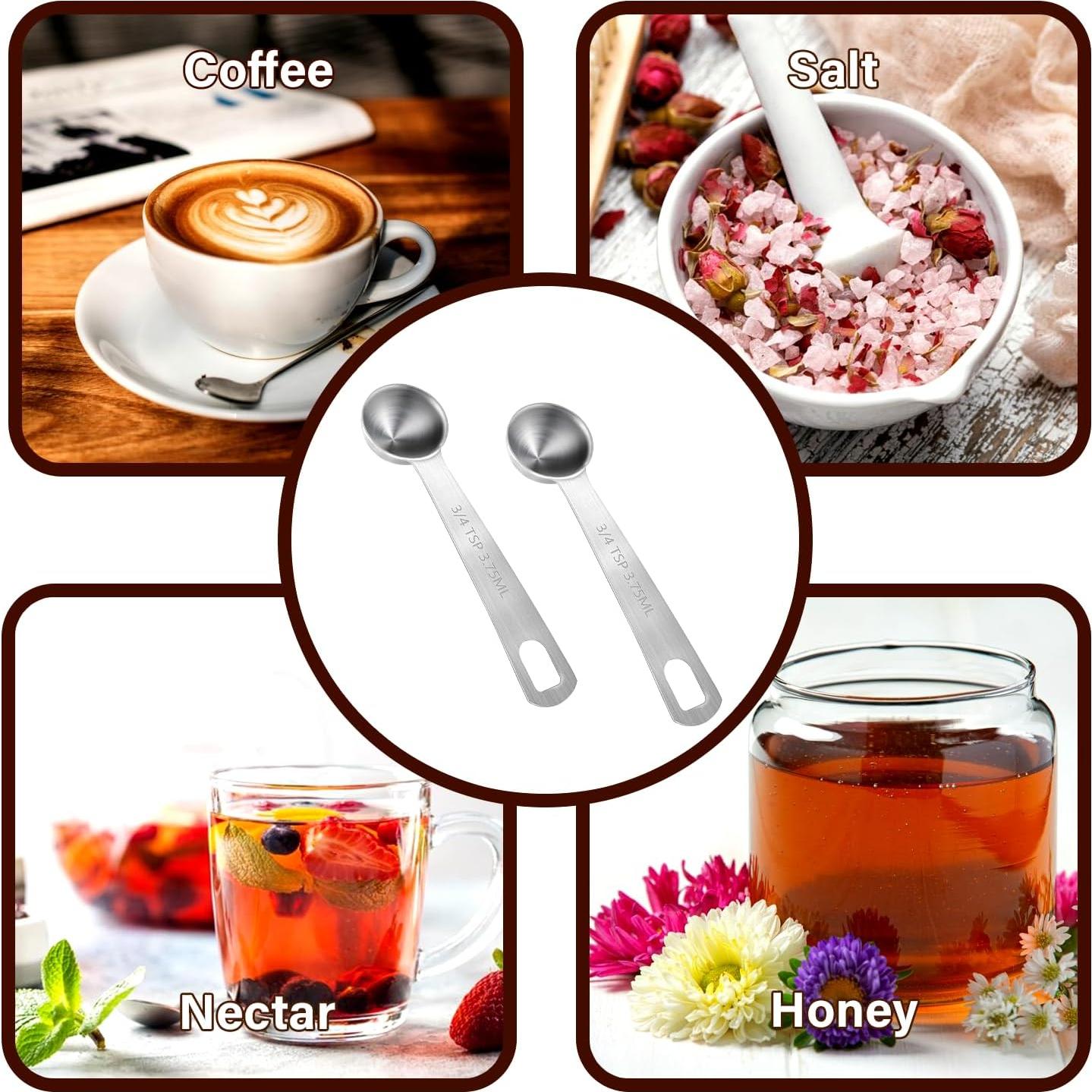 Cucharas Medidoras de Acero Inoxidable Mozeat Lens 3.75ml - 2 Pcs