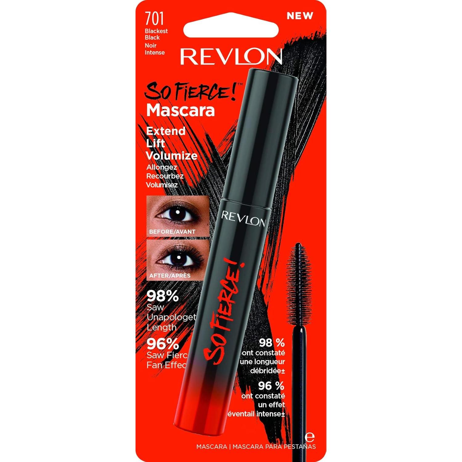 Máscara de Pestañas Revlon So Fierce 7.09g Negro Más Negro