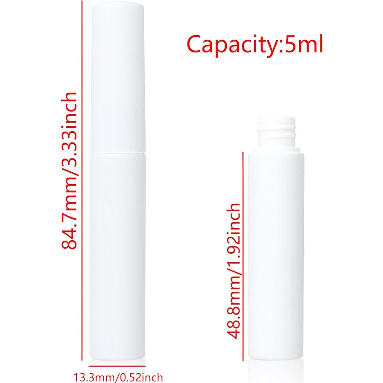COSIDEA 10 Tubos Vacíos 5ml para Cosméticos - Blanco Mate
