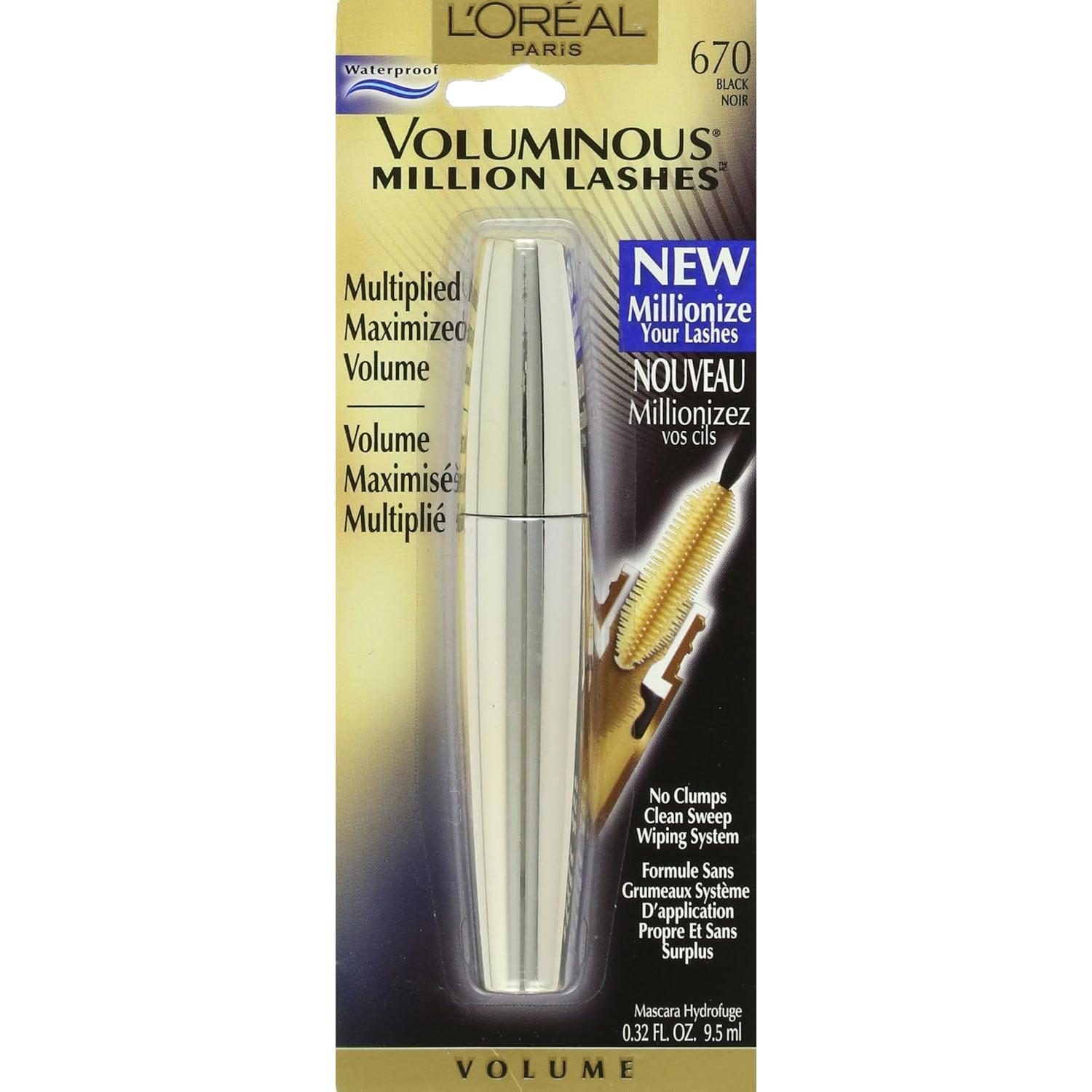 Máscara L'Oreal Paris Voluminous Million Lashes 9,46 ml