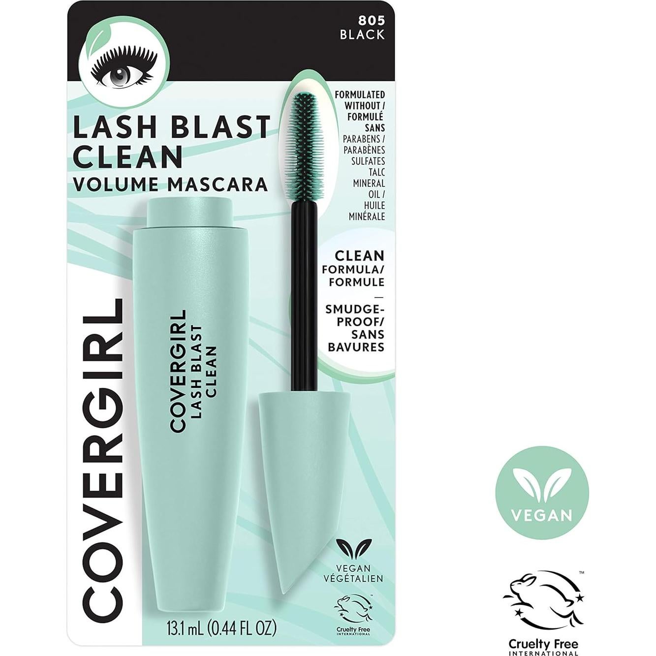 Máscara Volumen Limpio Lash Blast CoverGirl 31.75g Vegana