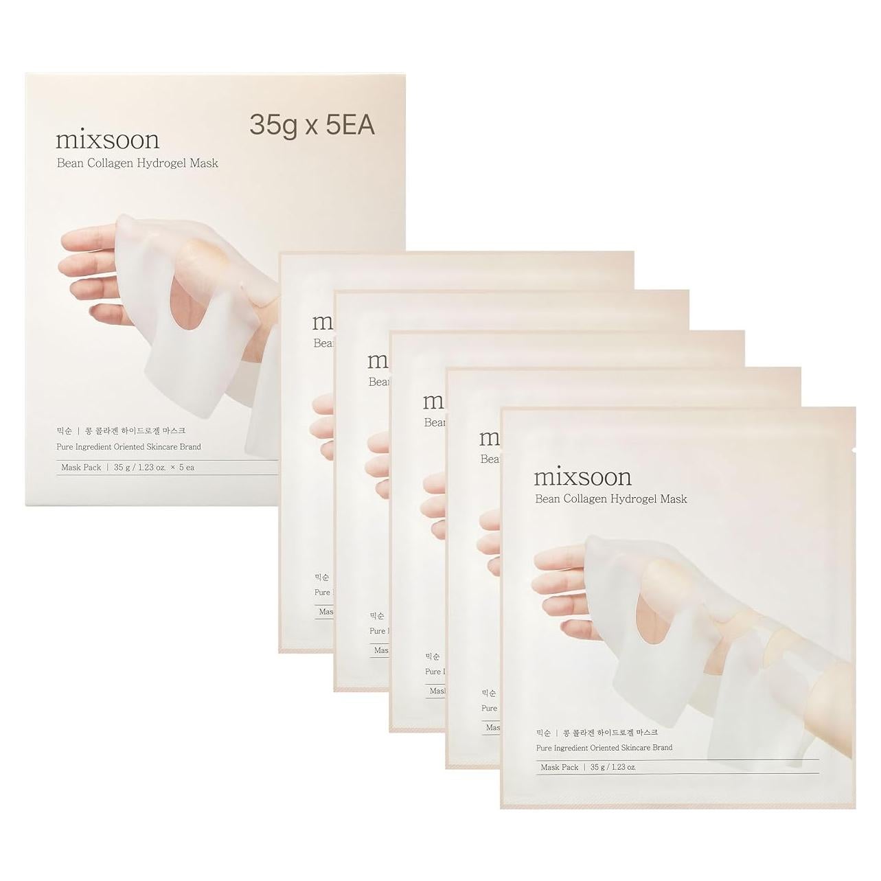 Máscara de colágeno Hydrogel Mixsoon 5 unidades 35g