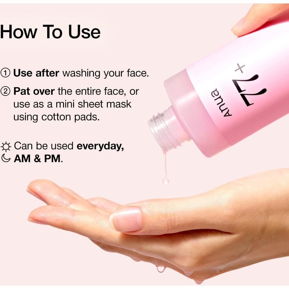 Tónico Facial Iluminador Anua Peach 77 250ml - Niacinamida