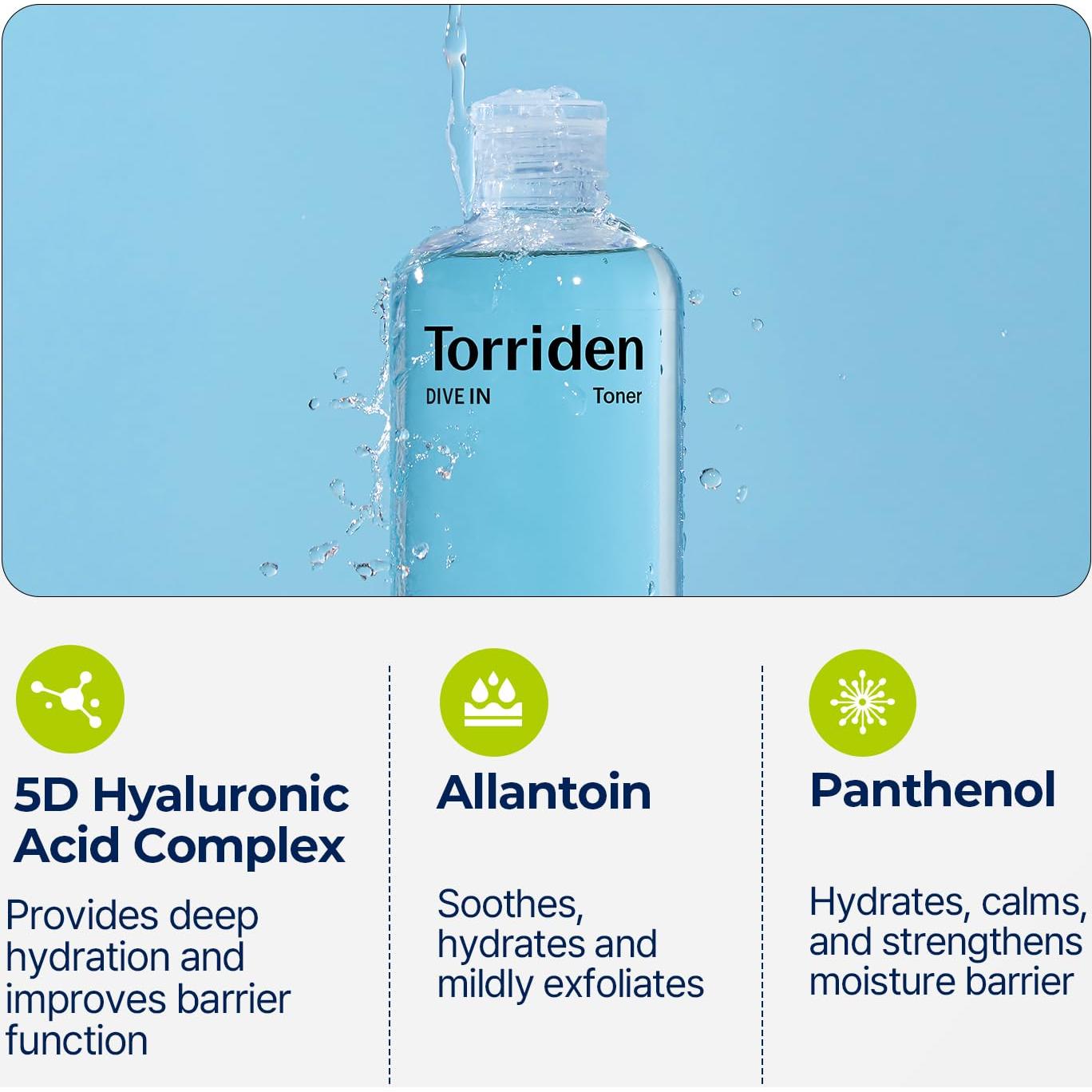 Tónico Facial Equilibrante Torriden Dive In 300ml Ácido Hialurónico