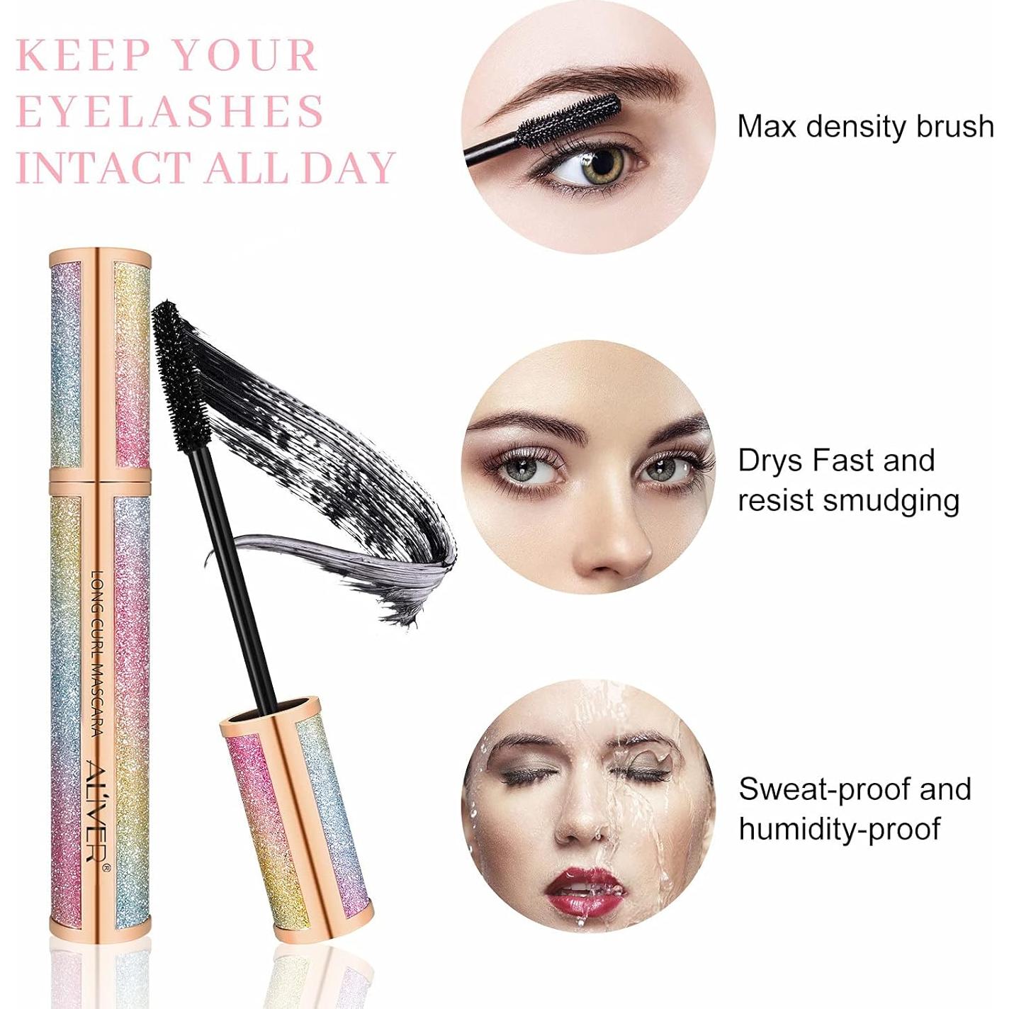 Máscara de Pestañas Aliver 4D Hipoalergénica Negra 32g