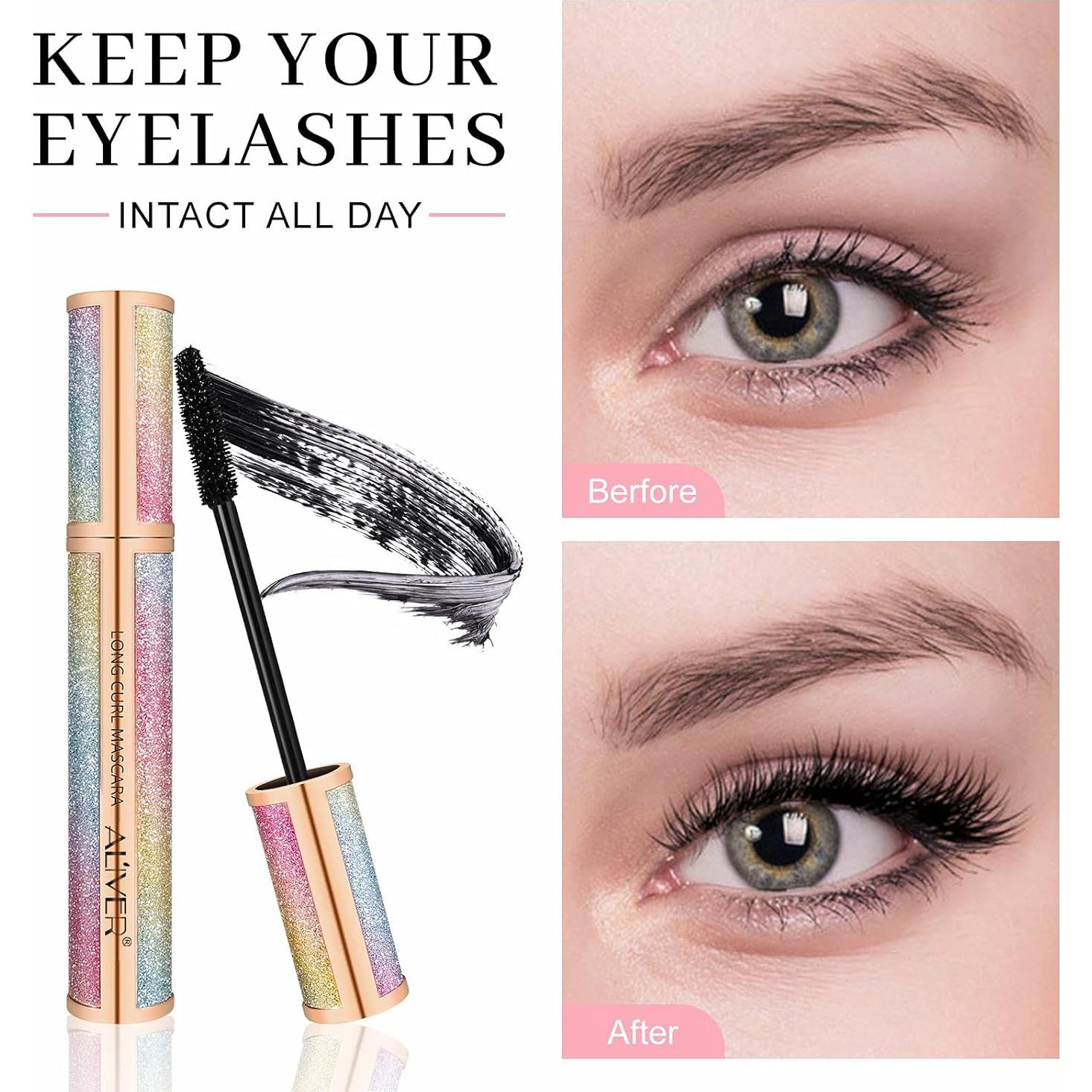 Máscara de Pestañas Aliver 4D Hipoalergénica Negra 32g