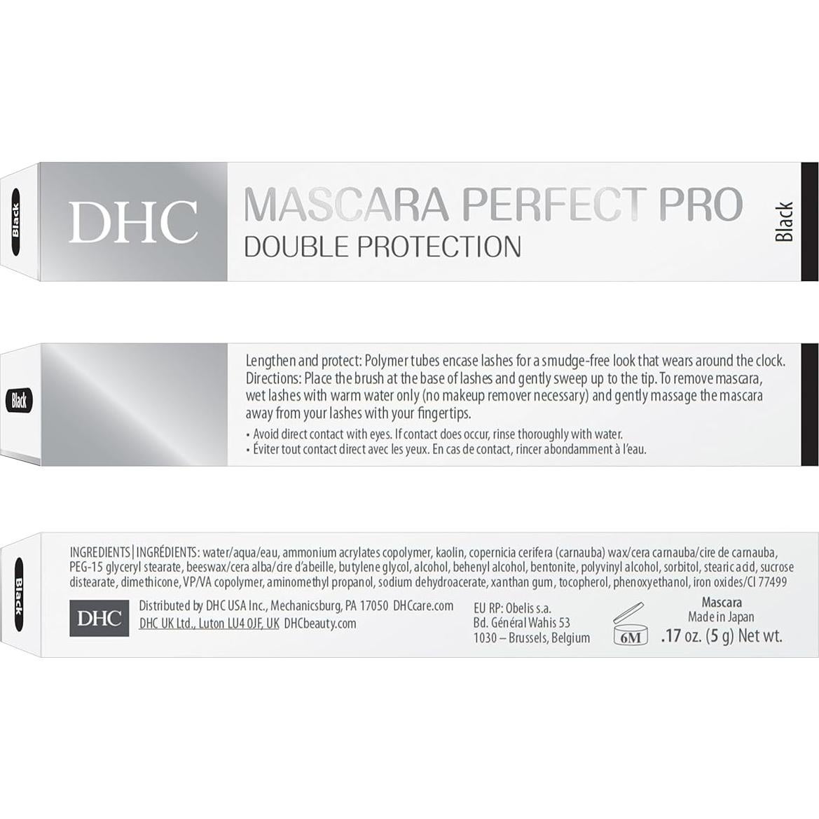 Máscara Alargadora DHC Perfect Pro 5 g Negra a Prueba de Agua