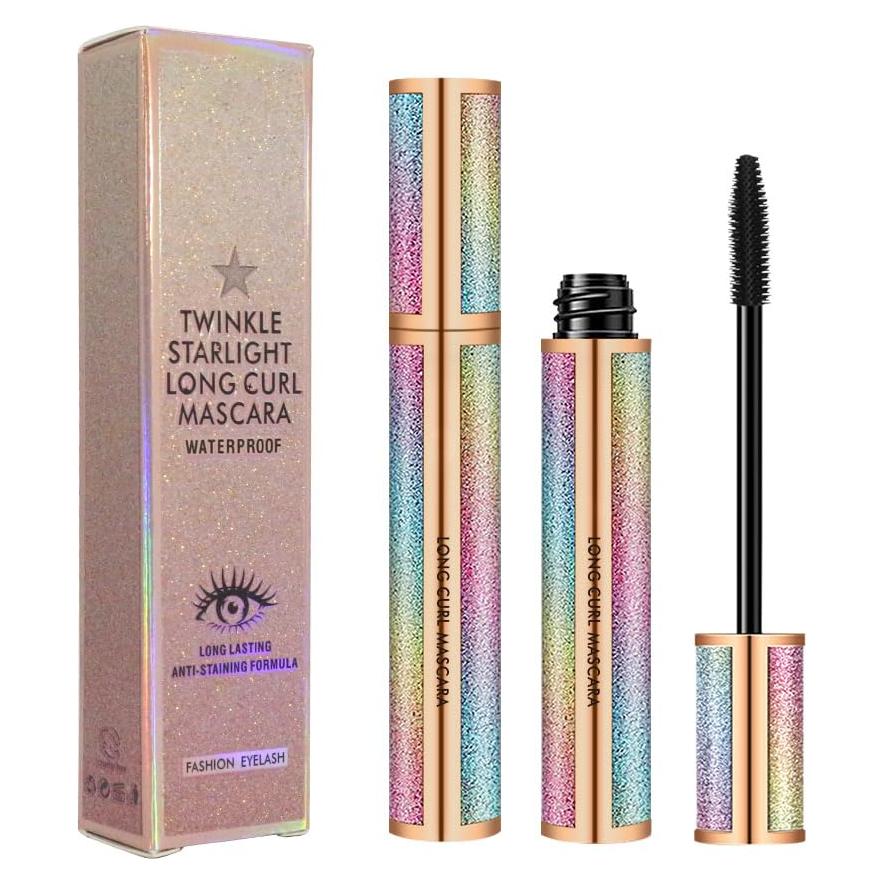 Máscara de Pestañas 4D Fibra de Seda Negra Resistente al Agua